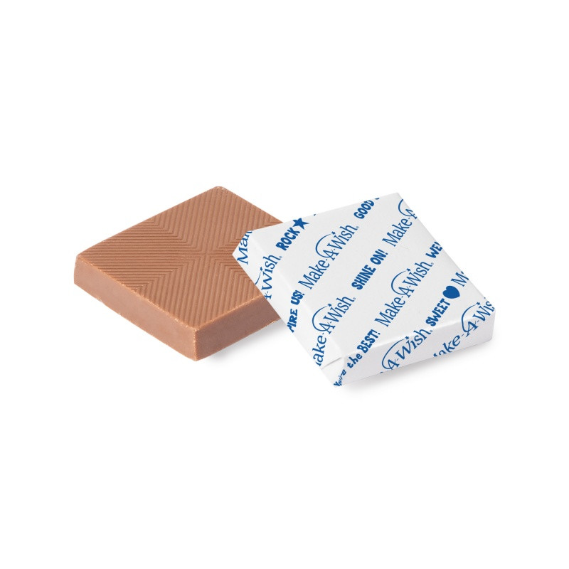 White custom countdown card with 12 numbered opening windows, designed with a chocolate-filled countdown format for events, celebrations, and special occasions.