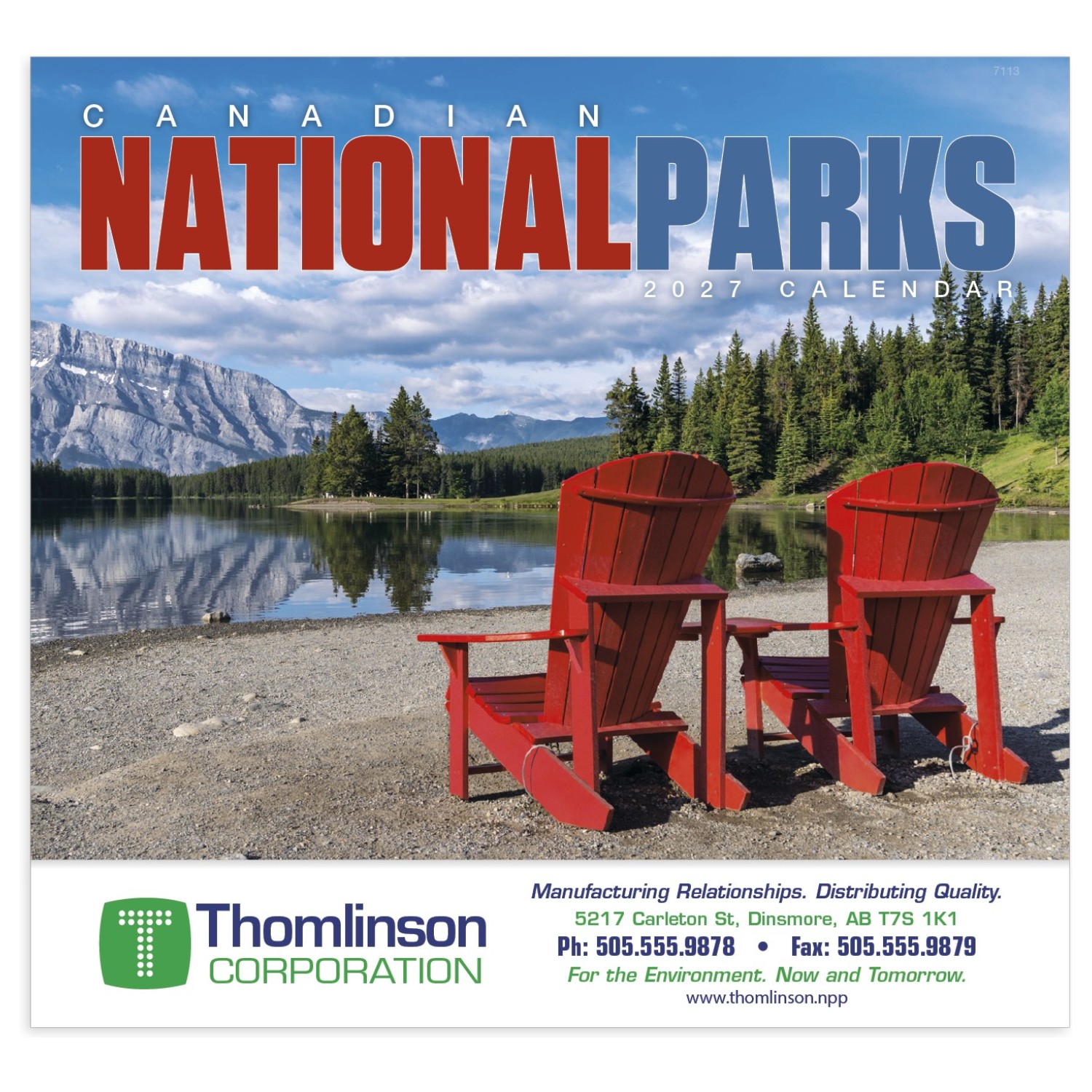 Canadian National Parks Stapled Calendar featuring breathtaking photography of Canada's national parks, glossy stapled pages with monthly calendar grids, and a wall calendar design for home, office, and year-round scheduling.