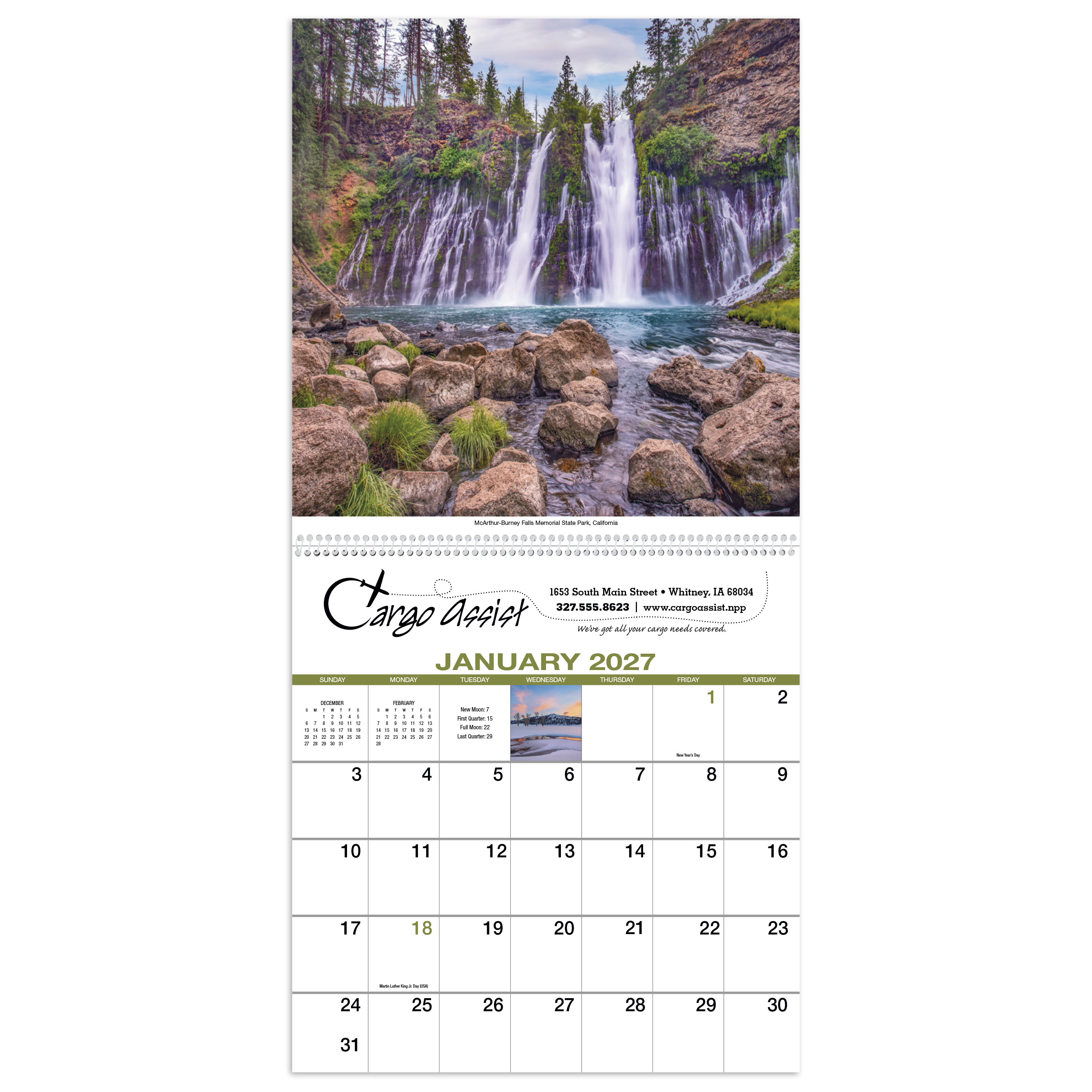 Scenic America® Executive Appointment Calendar featuring breathtaking full-color American landscape photography, a large-format executive wall calendar with spacious monthly appointment grids, and a professional design for home, office, and year-round scheduling.