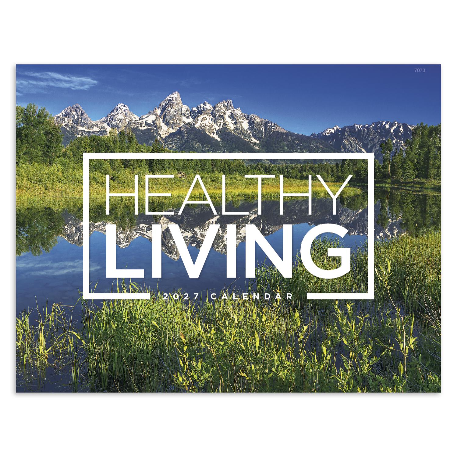 Healthy Living Window Calendar featuring beautiful scenic landscape photography, monthly wellness tips, a window-style wall calendar with spacious monthly calendar grids, and a glossy finish for home, office, and year-round scheduling.