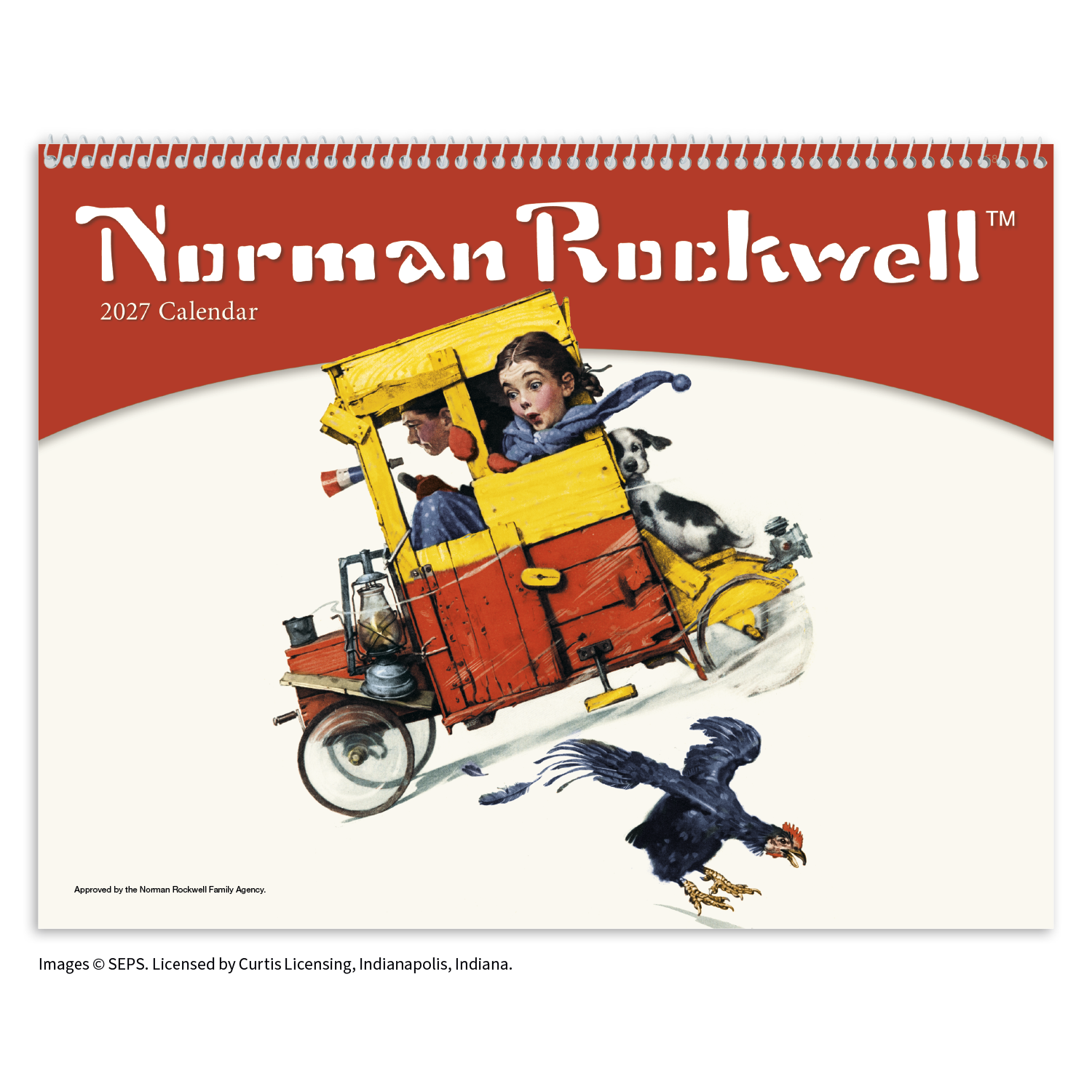 Rockwell Monthly Appointment Calendar featuring iconic Norman Rockwell illustrations from The Saturday Evening Post, a large-format wall calendar with spacious monthly appointment grids, full-color artwork, and a professional design for home, office, and year-round scheduling.