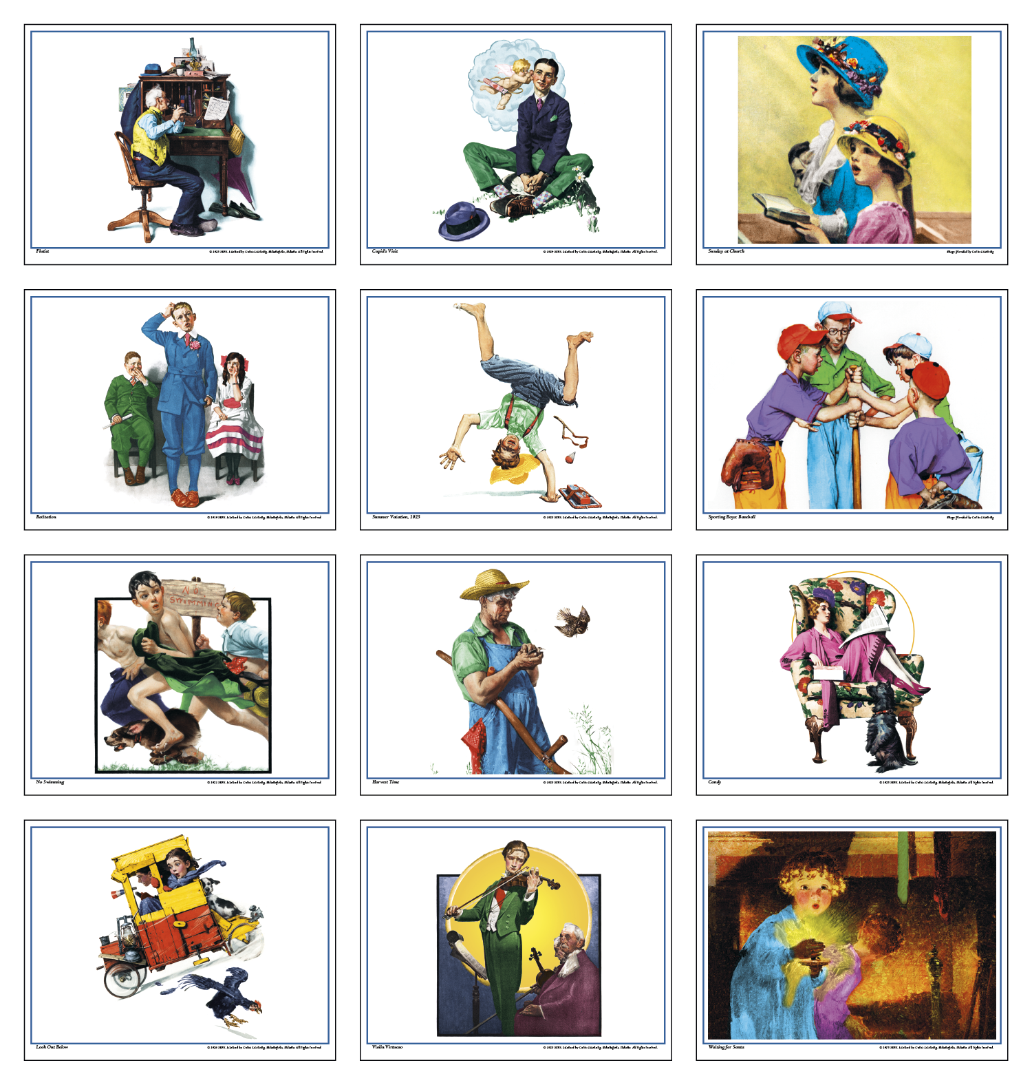 Rockwell Monthly Appointment Calendar featuring iconic Norman Rockwell illustrations from The Saturday Evening Post, a large-format wall calendar with spacious monthly appointment grids, full-color artwork, and a professional design for home, office, and year-round scheduling.