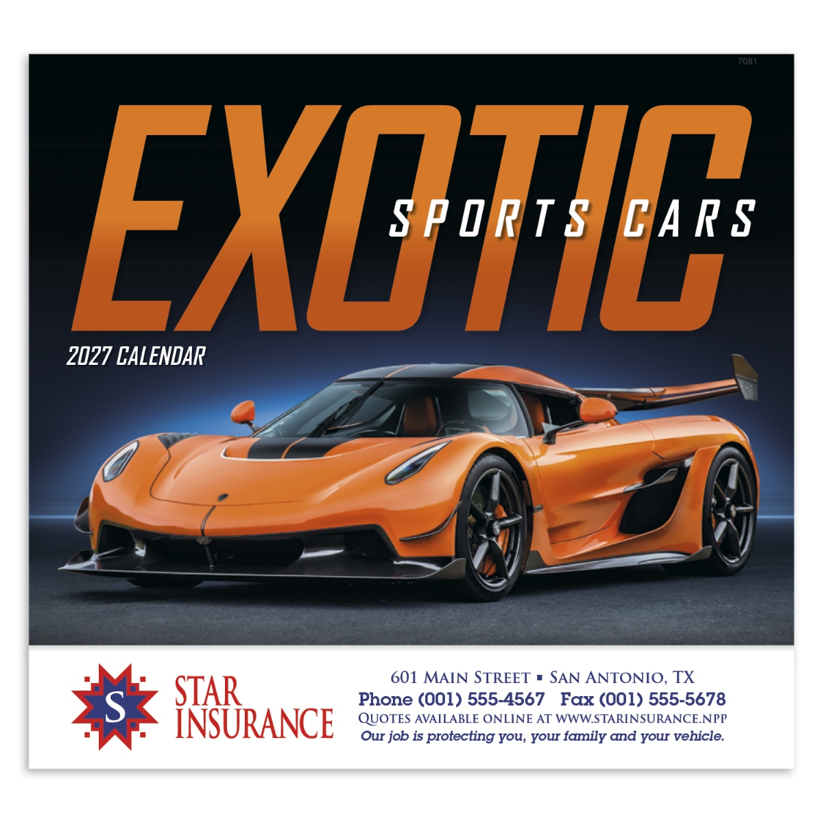 Luxury car wall calendar featuring stunning images of high-performance and exotic automobiles.