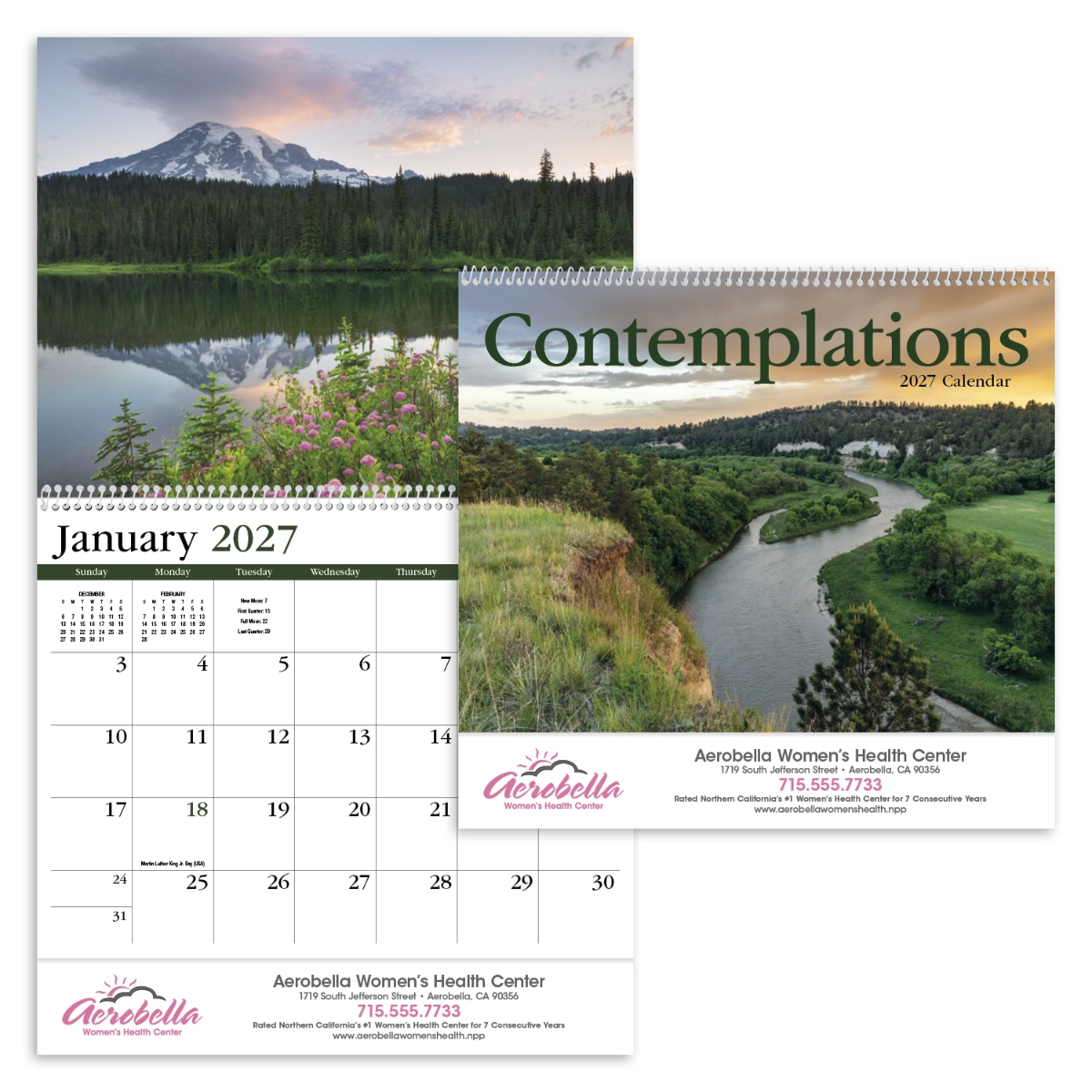 Inspirational wall calendar featuring beautiful imagery, uplifting quotes, and elegant designs for home or office spaces.