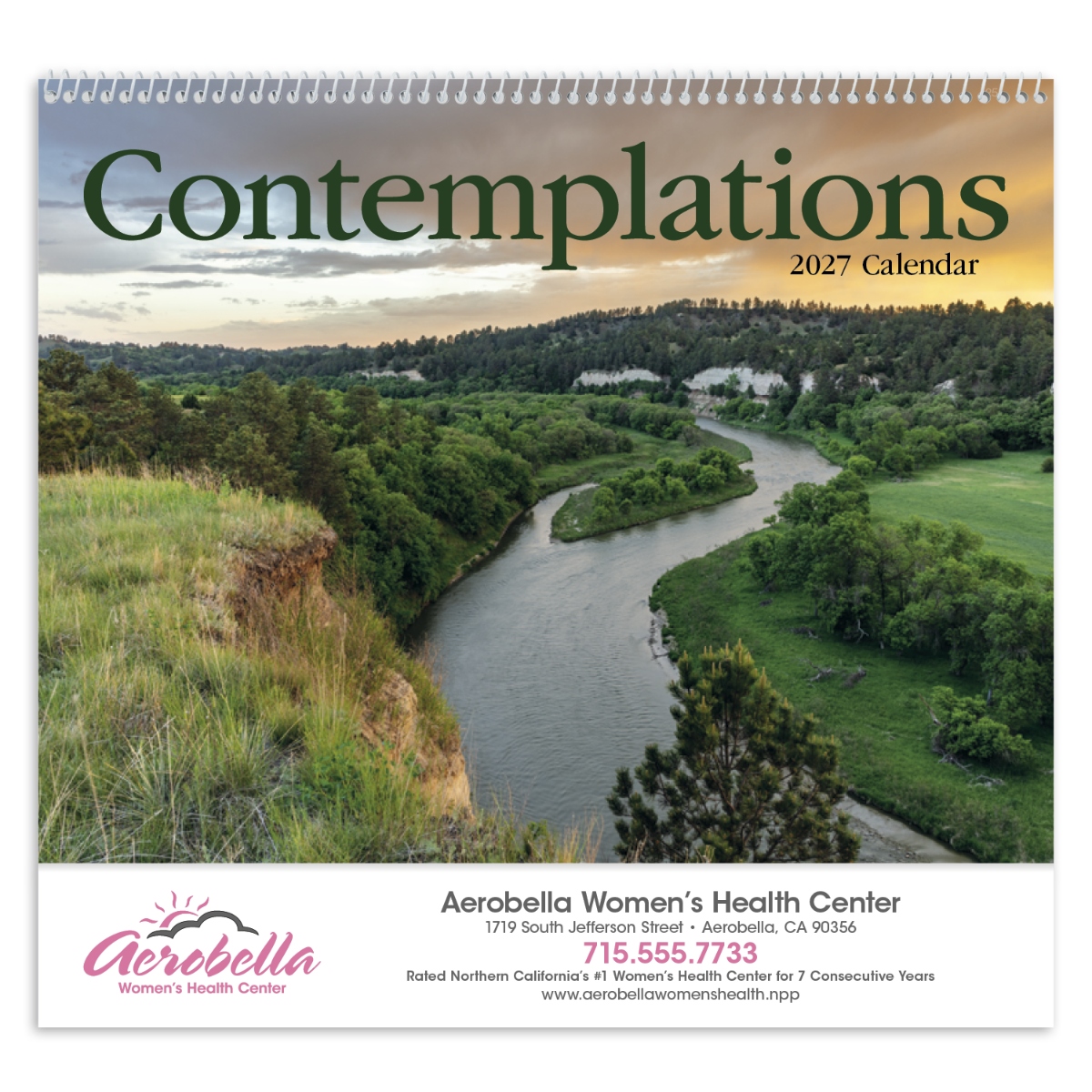 Inspirational wall calendar featuring beautiful imagery, uplifting quotes, and elegant designs for home or office spaces.