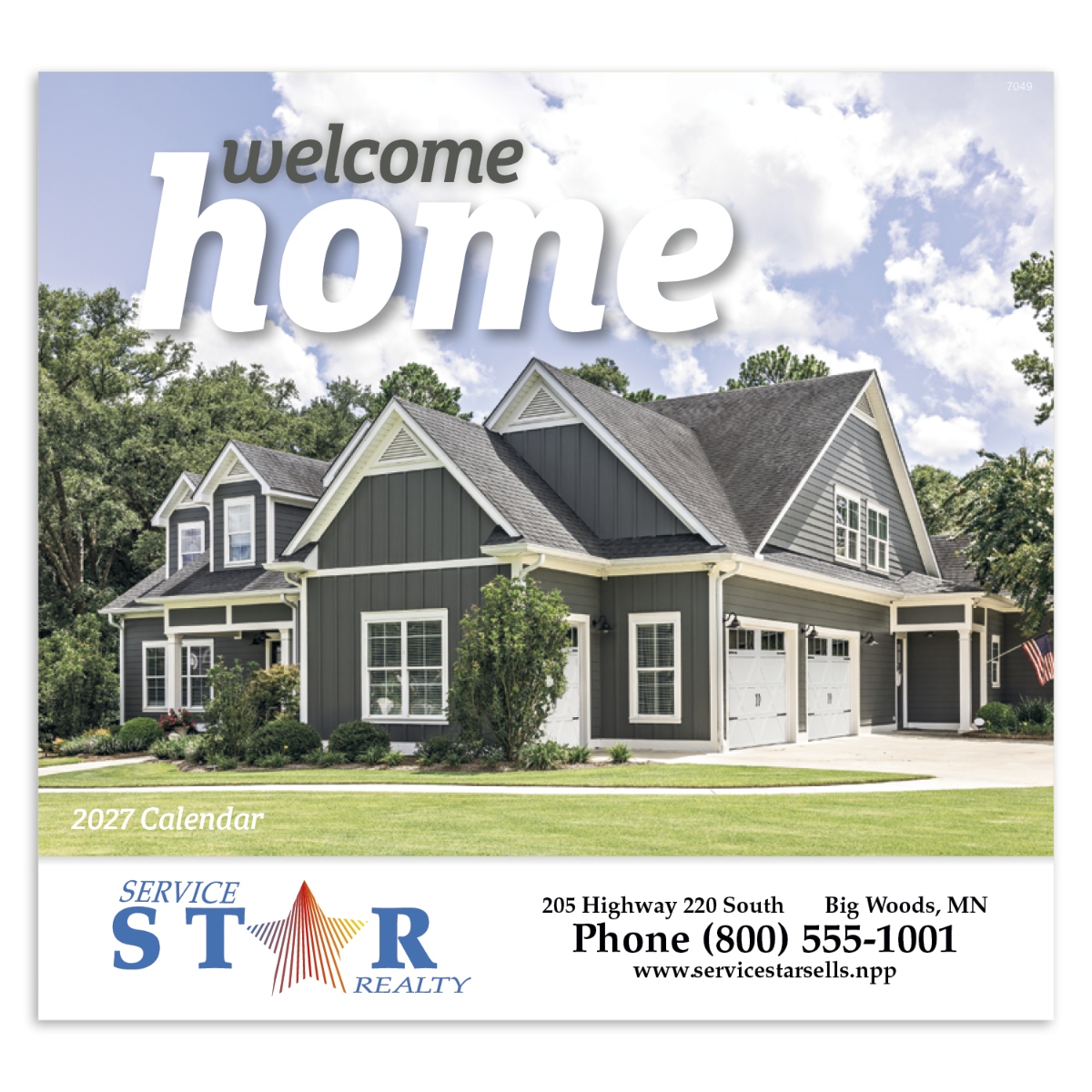 Real estate wall calendar featuring beautiful home photography and elegant architectural designs.