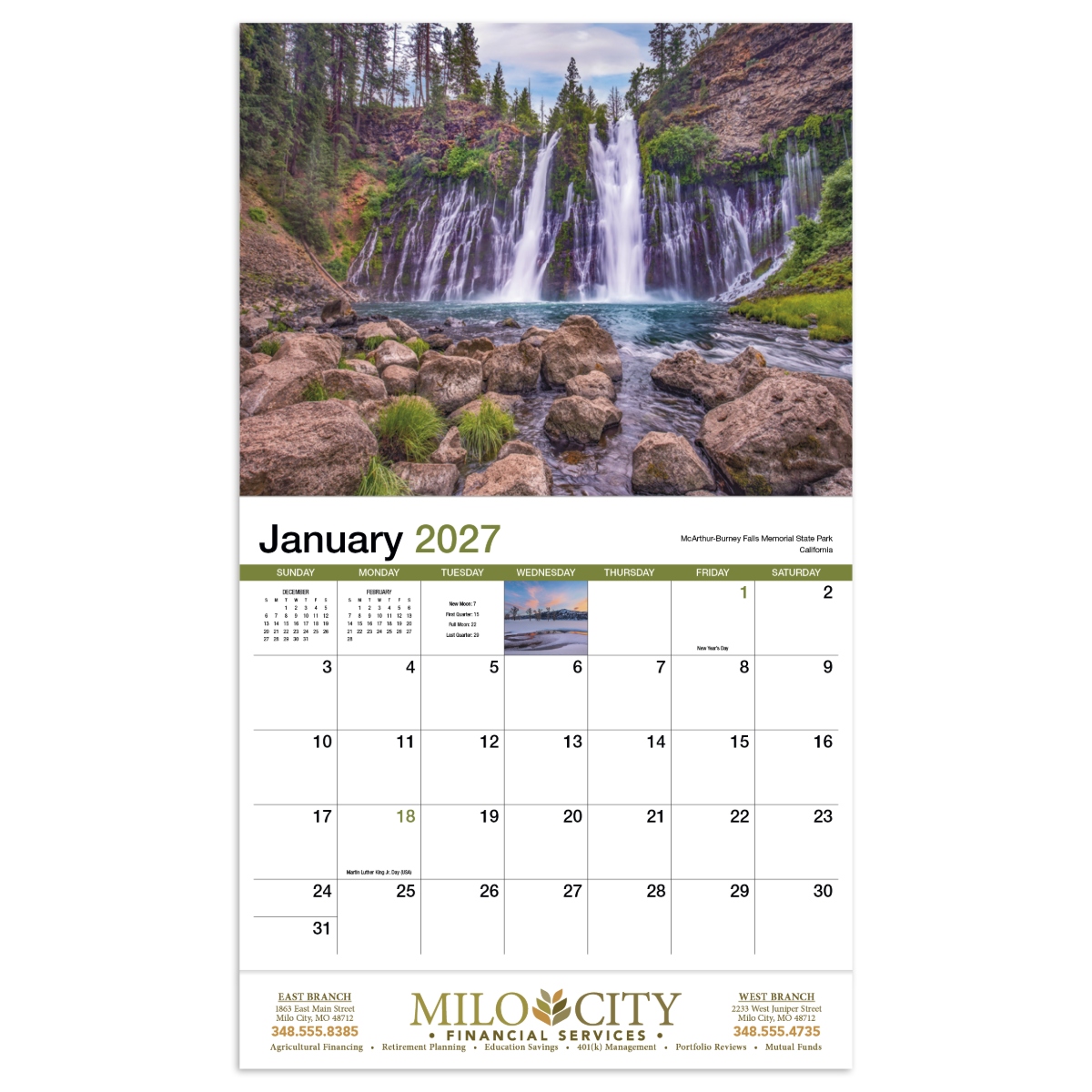 America-themed wall calendar featuring stunning landscapes and natural beauty from across the country.