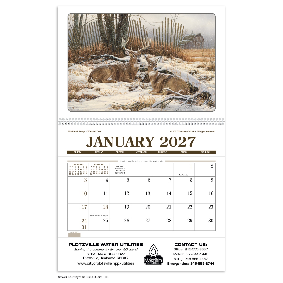 Wildlife Art Pocket Calendar Product Image