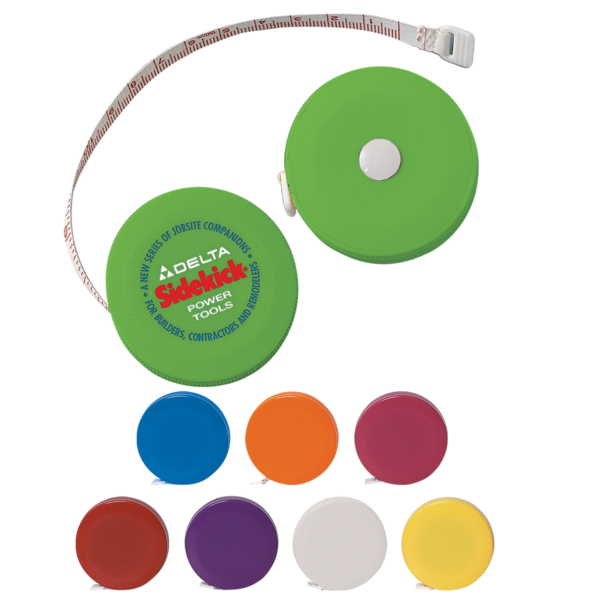 Custom tape measures in various colors
