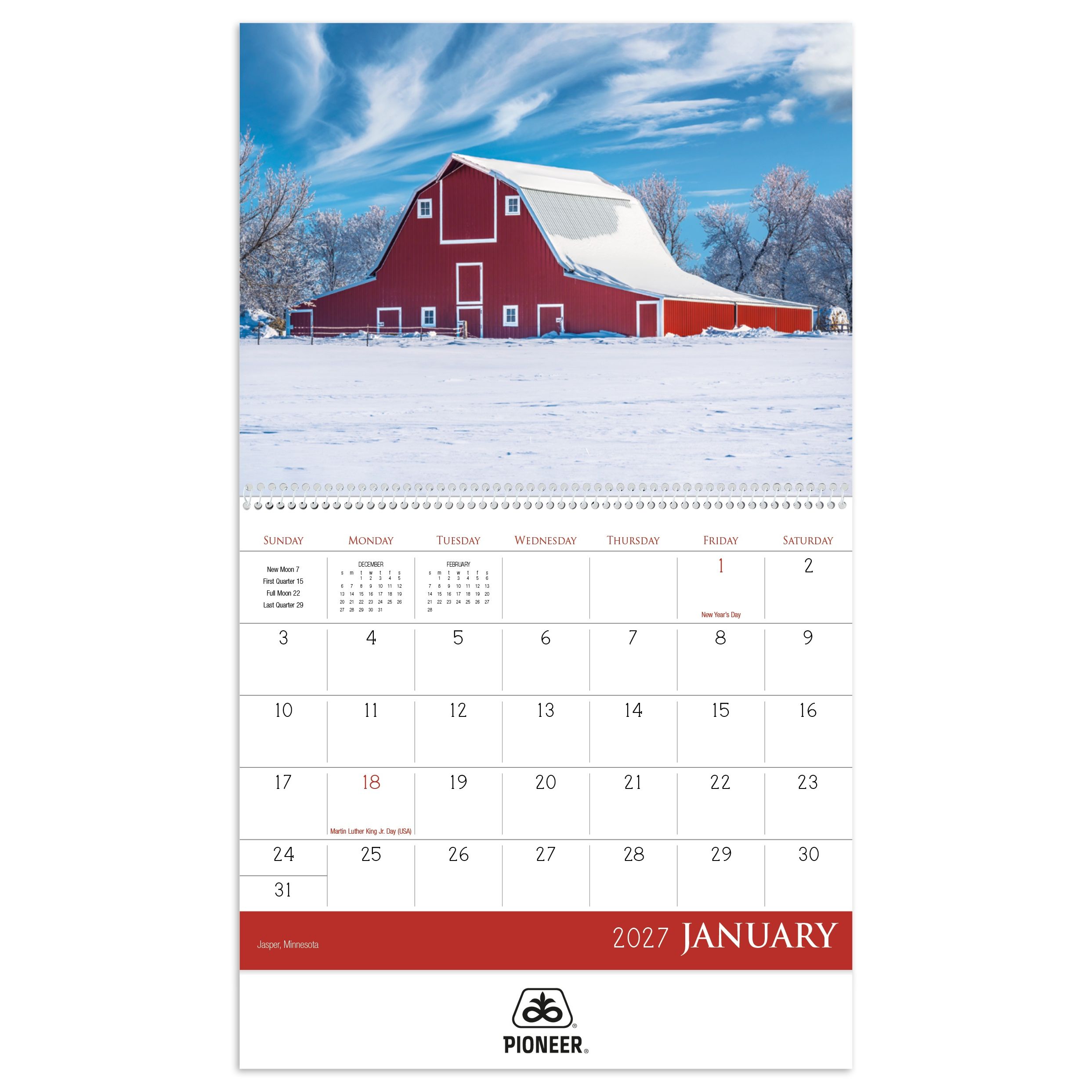 2027 Forces of Nature wall calendar featuring spectacular nature photography and educational information about unusual natural phenomena with an FSC®-certified paper cover.