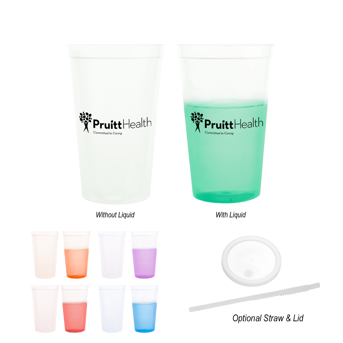 Big Game Mood Stadium Cup – 22 oz. with a reusable polypropylene design and color-changing finish that transforms when filled with an ice-cold beverage, ideal for parties, sporting events, and everyday drinks.