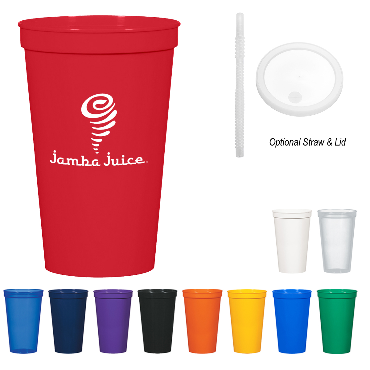 Big Game Stadium Cup - 22 oz. with a sturdy, reusable polypropylene design, ideal for holding beverages at sporting events, parties, and promotional gatherings.