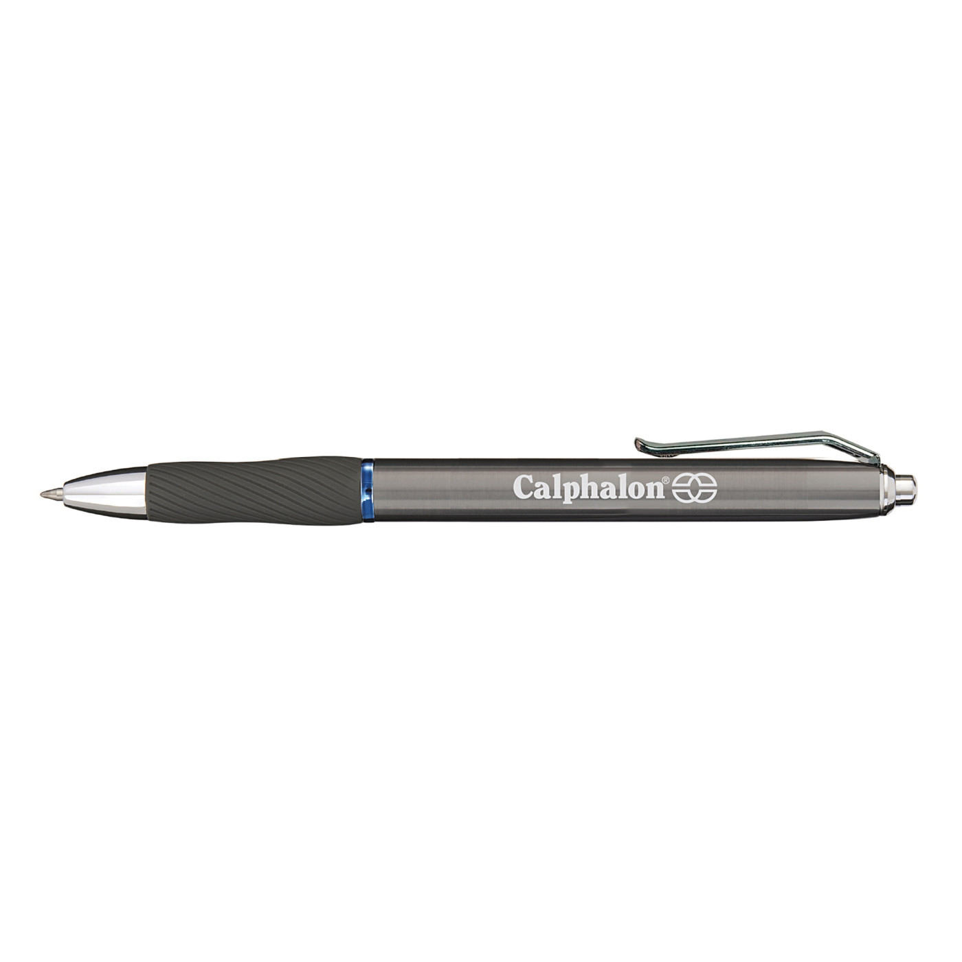Royal Blue Sharpie S-Gel metal gel pen with a sleek matte barrel, contoured rubber grip, 0.7 mm medium point, and bold blue gel ink.