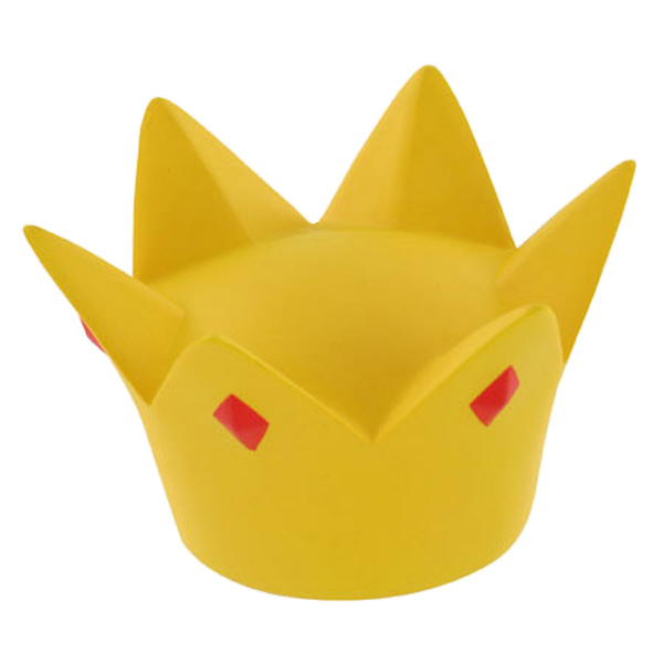 The Crown Stress Reliever is a soft, crown-shaped polyurethane squeeze toy designed for stress relief at desks, offices, and workspaces. Its distinctive crown form provides a playful, tactile design suitable for promotional giveaways.