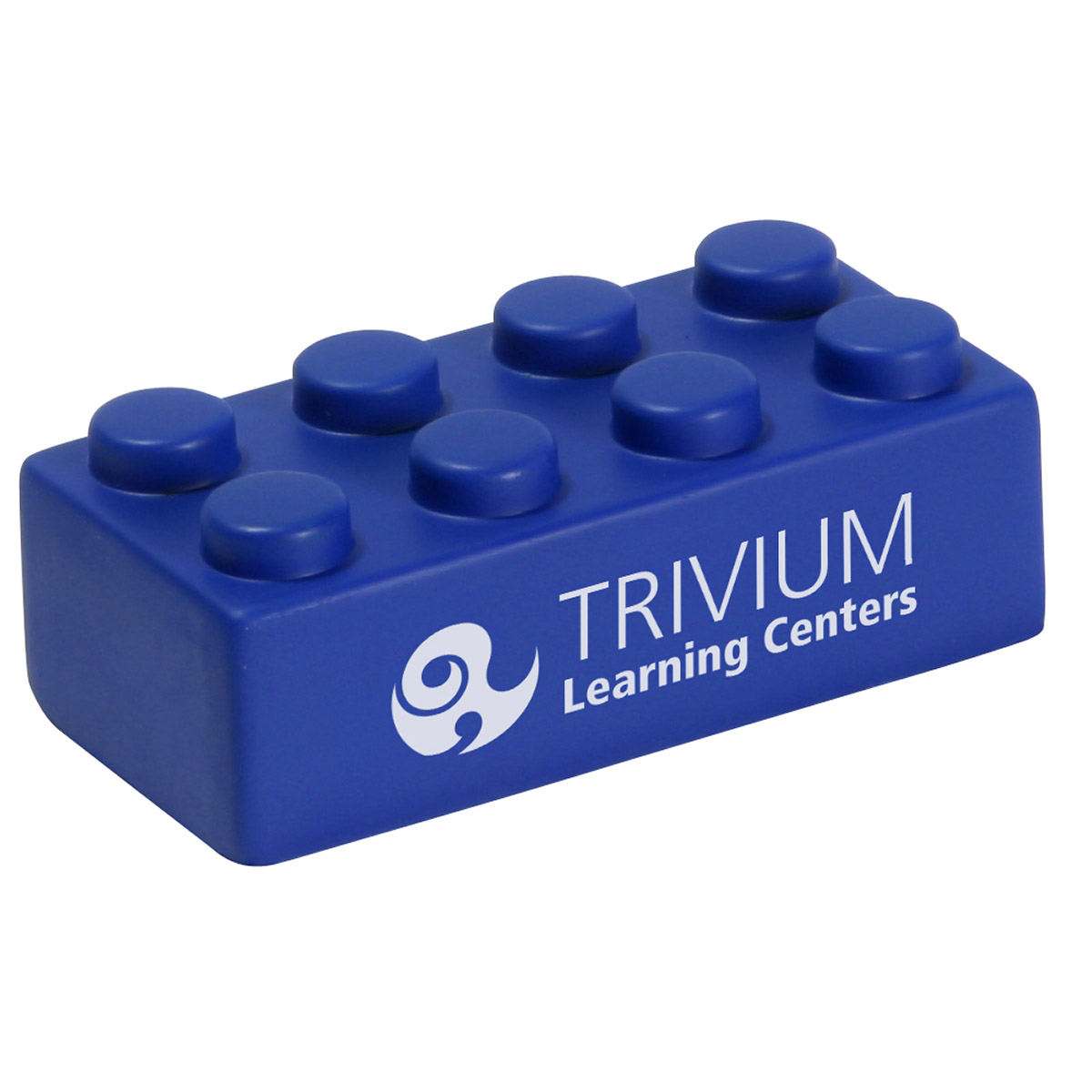 Blue Building Block Stress Reliever - Individual Piece, soft polyurethane building block-shaped stress reliever in a compact design for handheld stress relief.