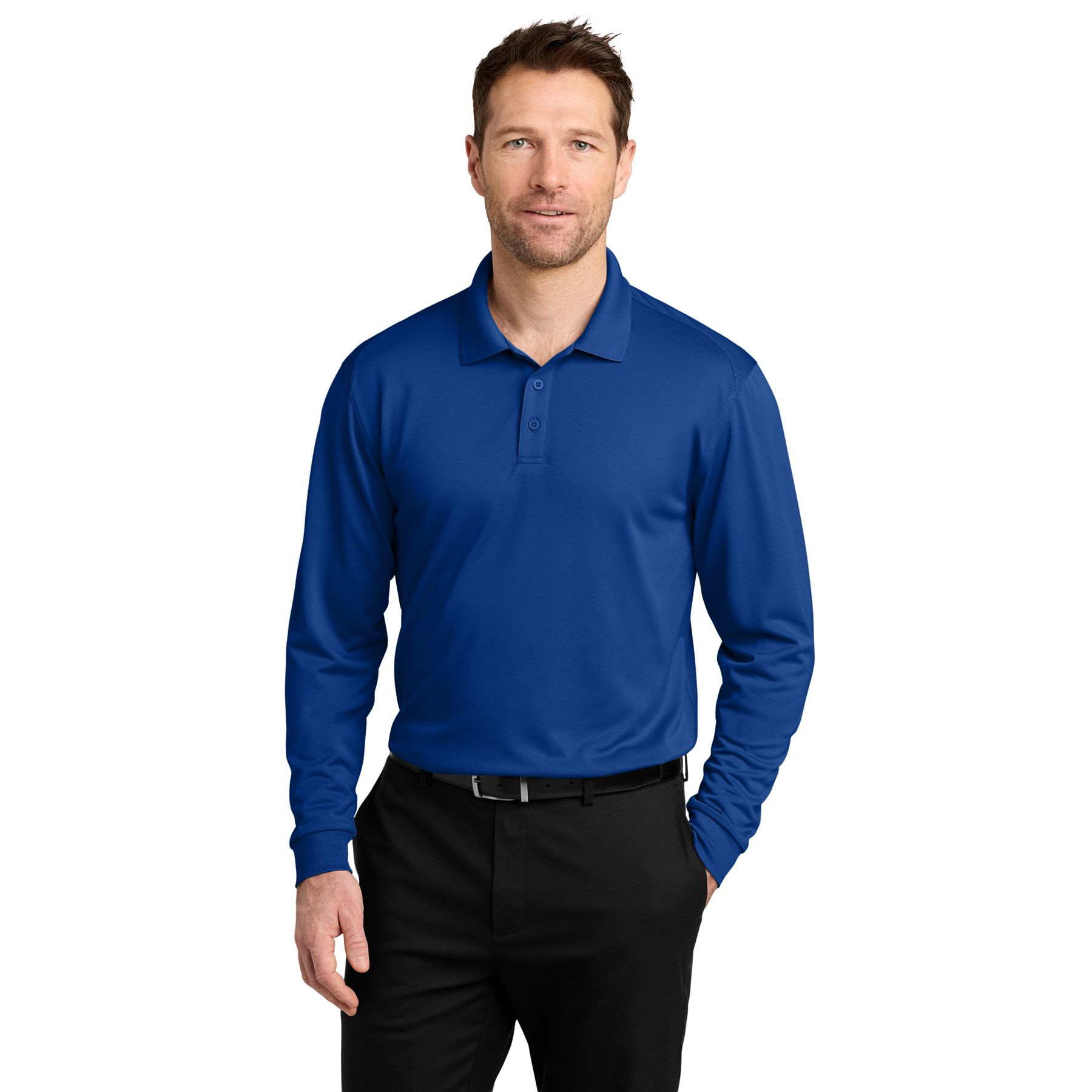 Port Authority Wearever Performance Pique Long Sleeve Polo Product Image
