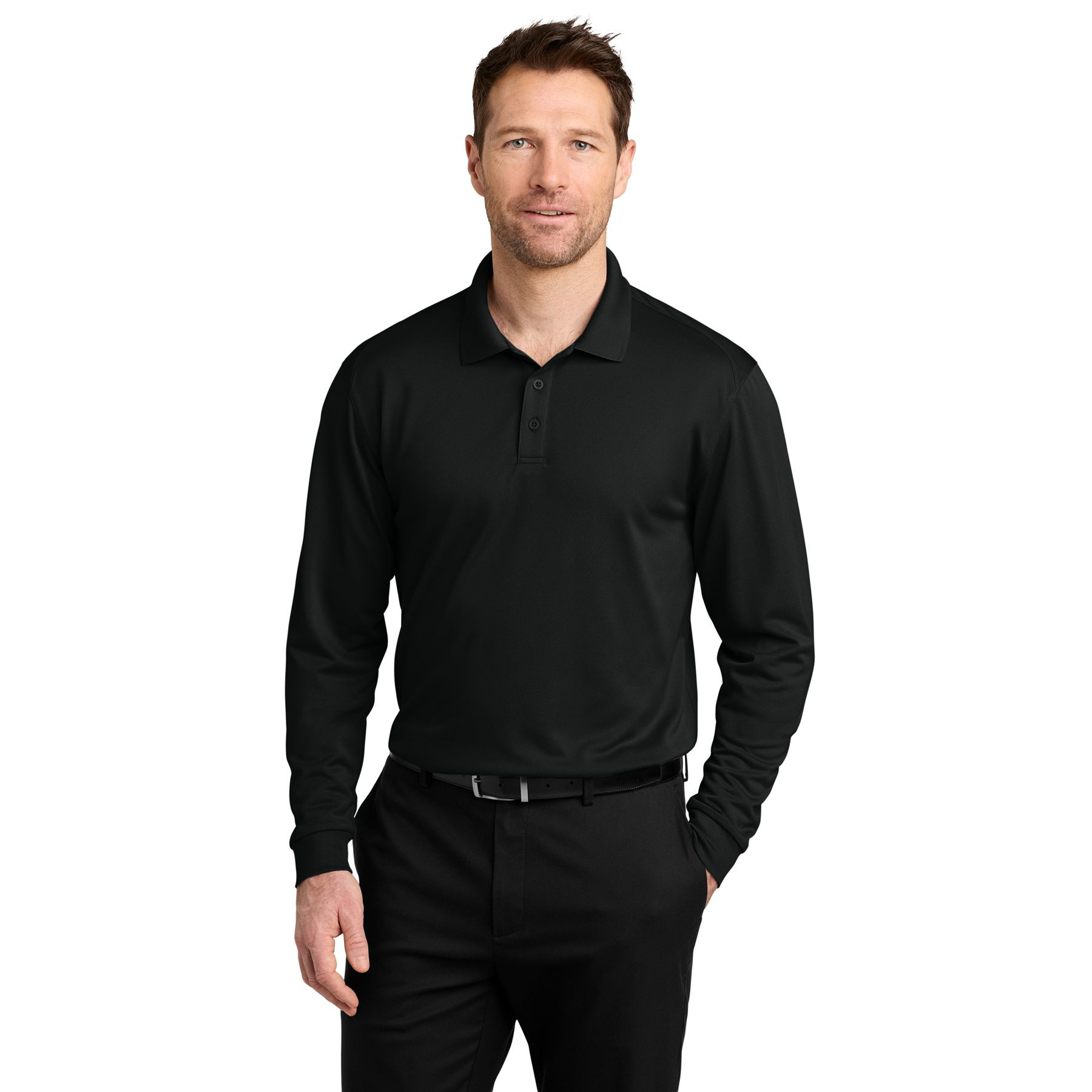 Port Authority Wearever Performance Pique Long Sleeve Polo Product Image