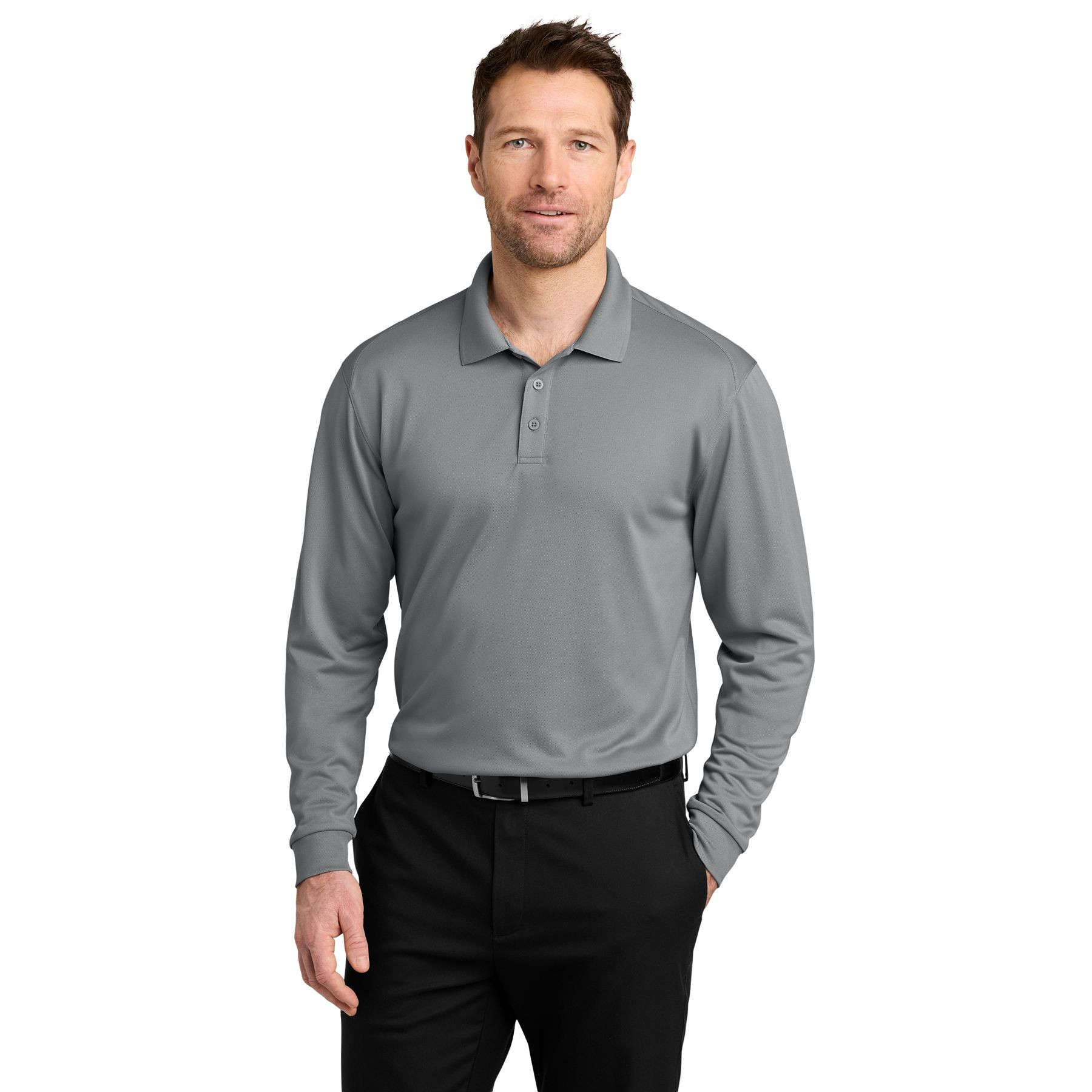Port Authority Wearever Performance Pique Long Sleeve Polo Product Image