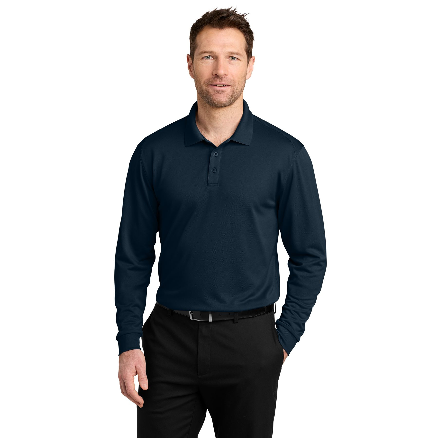 Port Authority Wearever Performance Pique Long Sleeve Polo Product Image