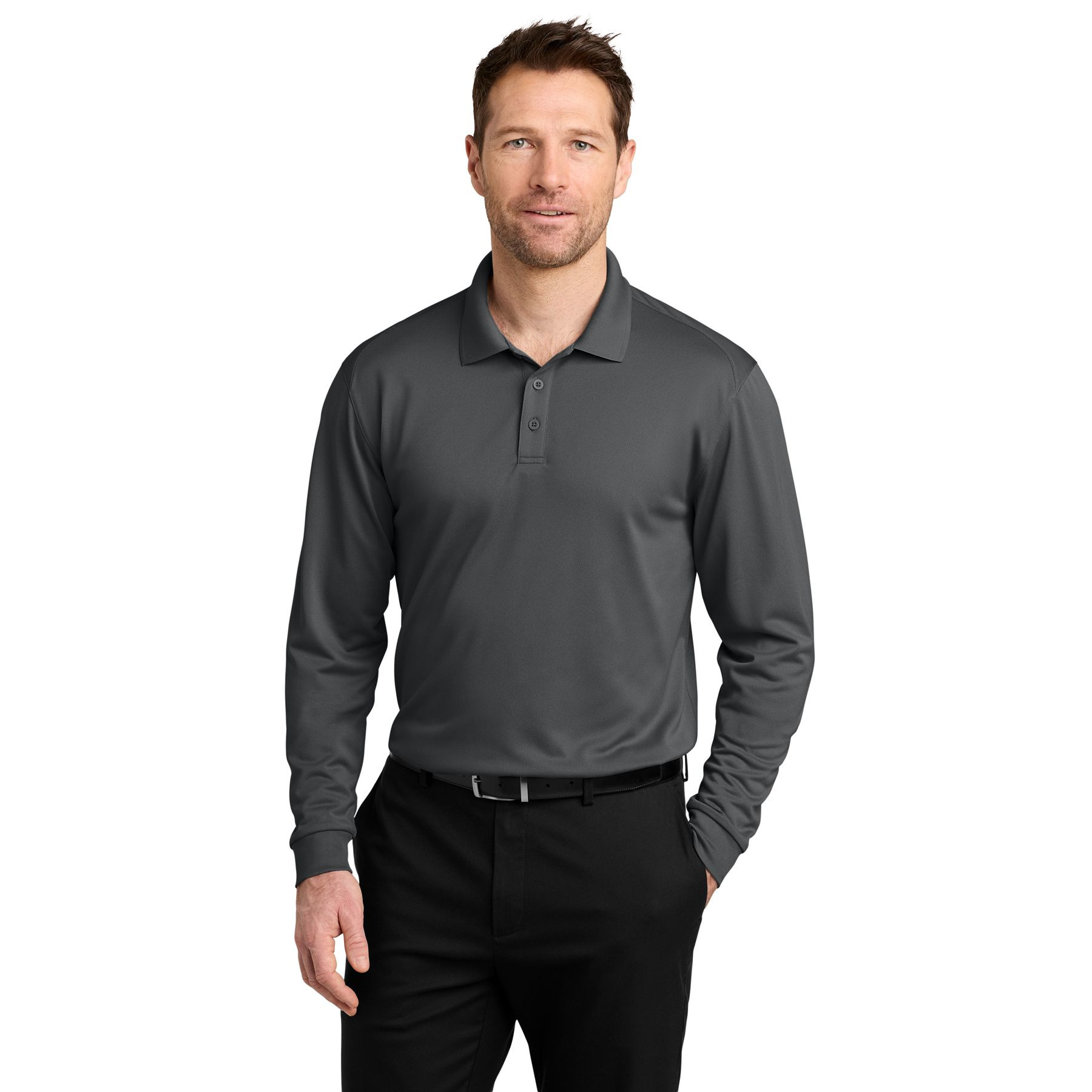 Port Authority Wearever Performance Pique Long Sleeve Polo Product Image