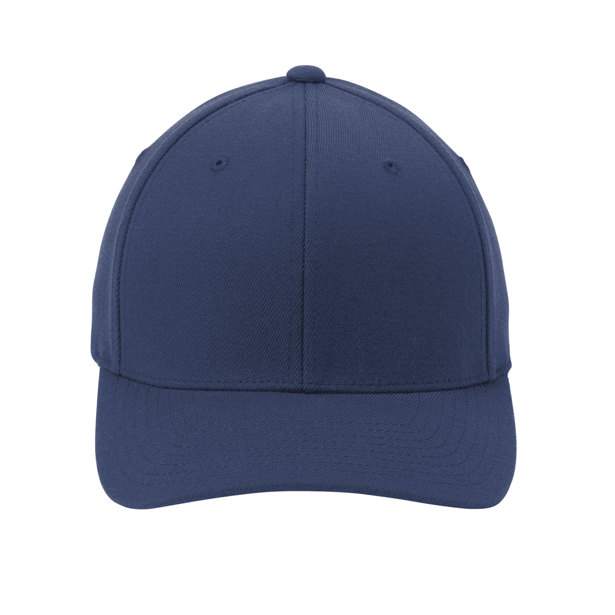 Structured wool-blend cap with a curved bill and stretch-fit closure.