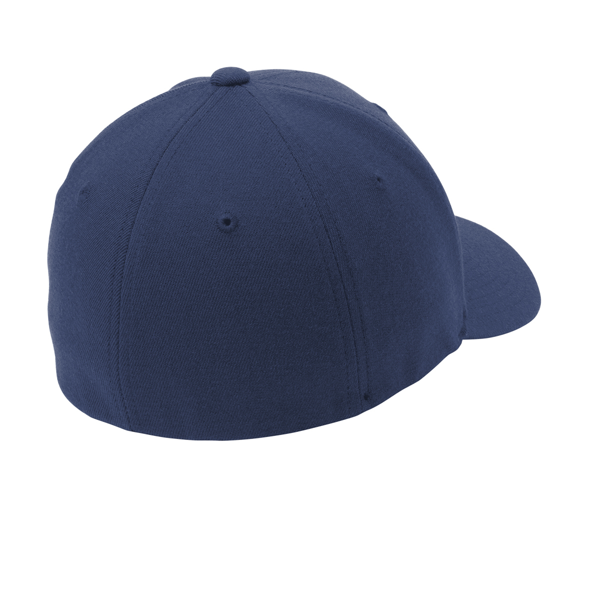 Structured wool-blend cap with a curved bill and stretch-fit closure.