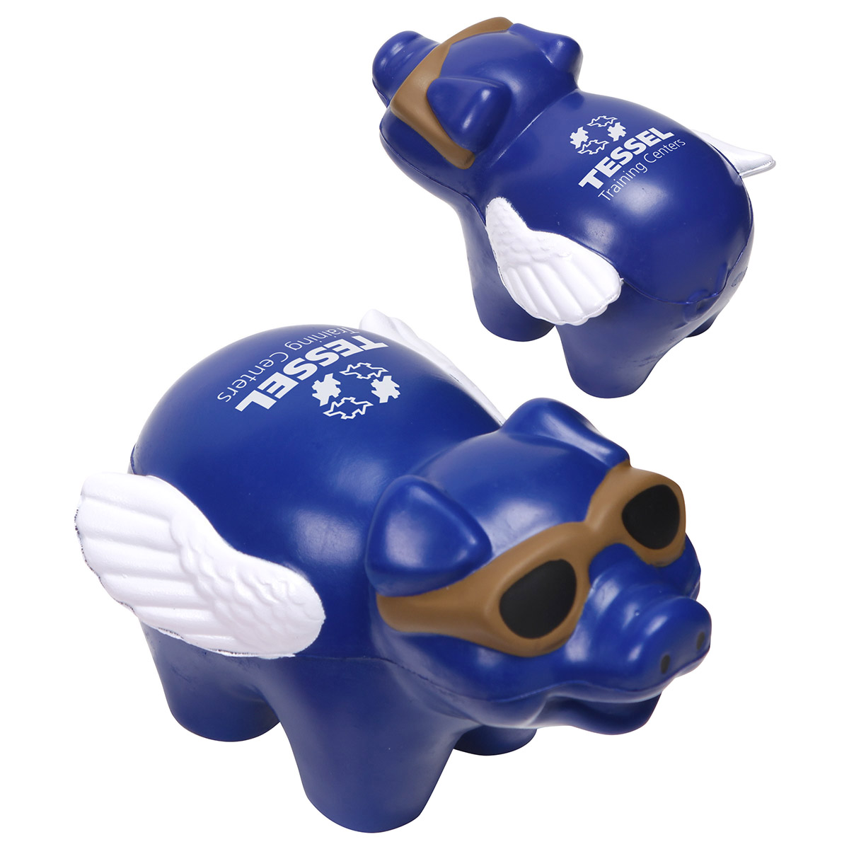 Blue Flying Pig Shaped Polyurethane Stress Reliever