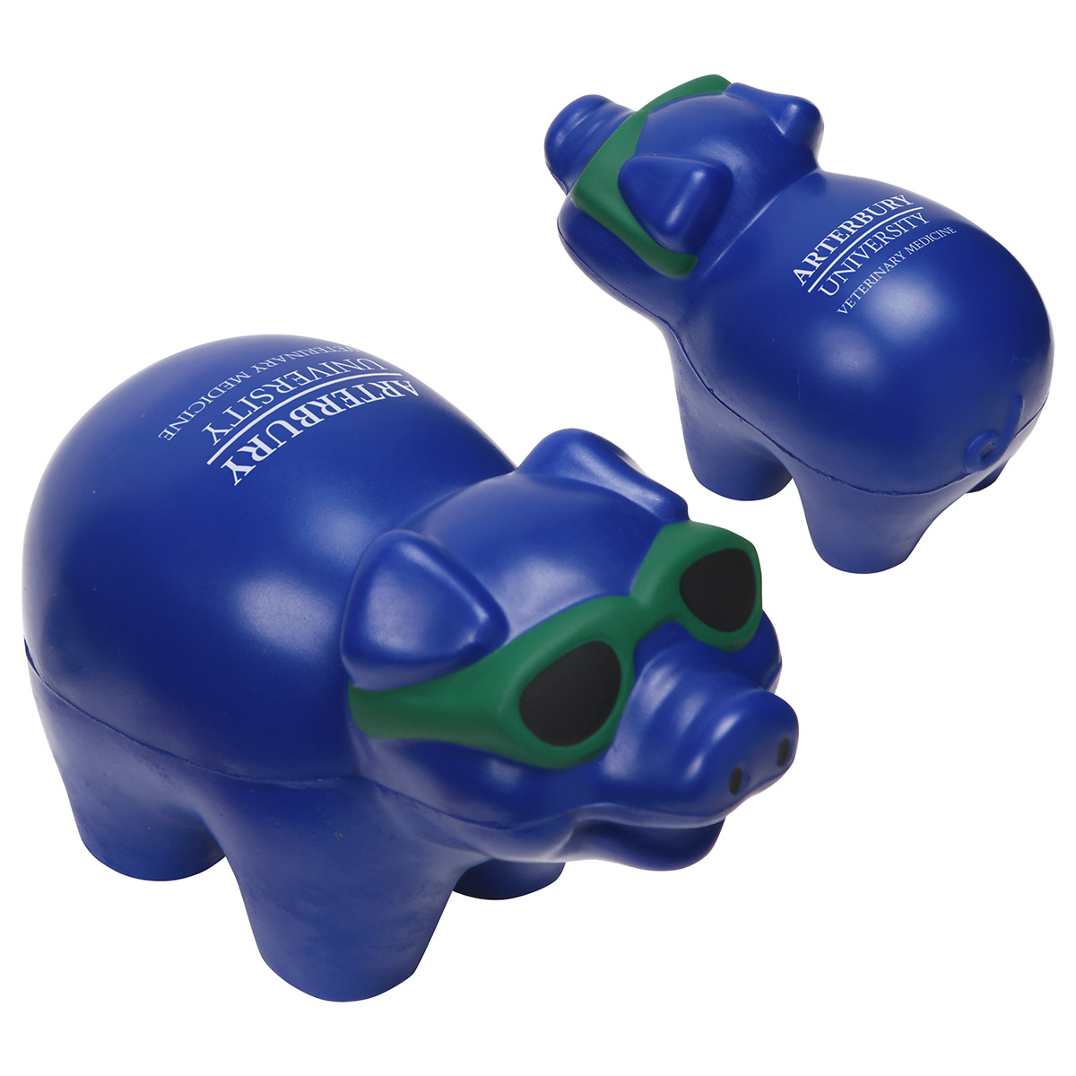 Blue Cool Pig Shaped Polyurethane Stress Reliever