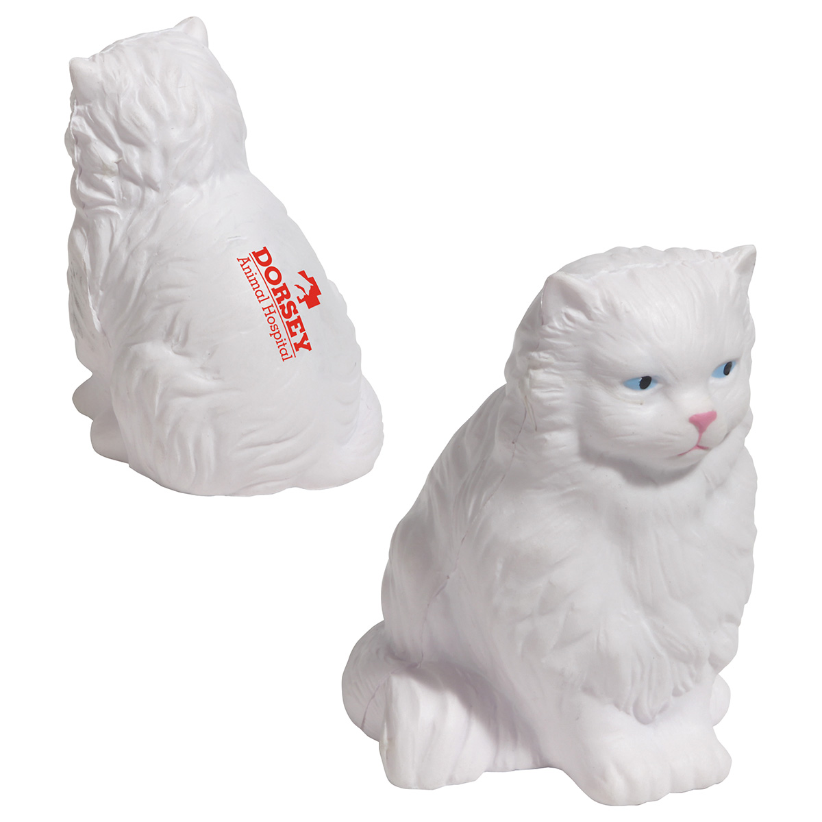 Persian Cat Shaped Polyurethane Stress Reliever.