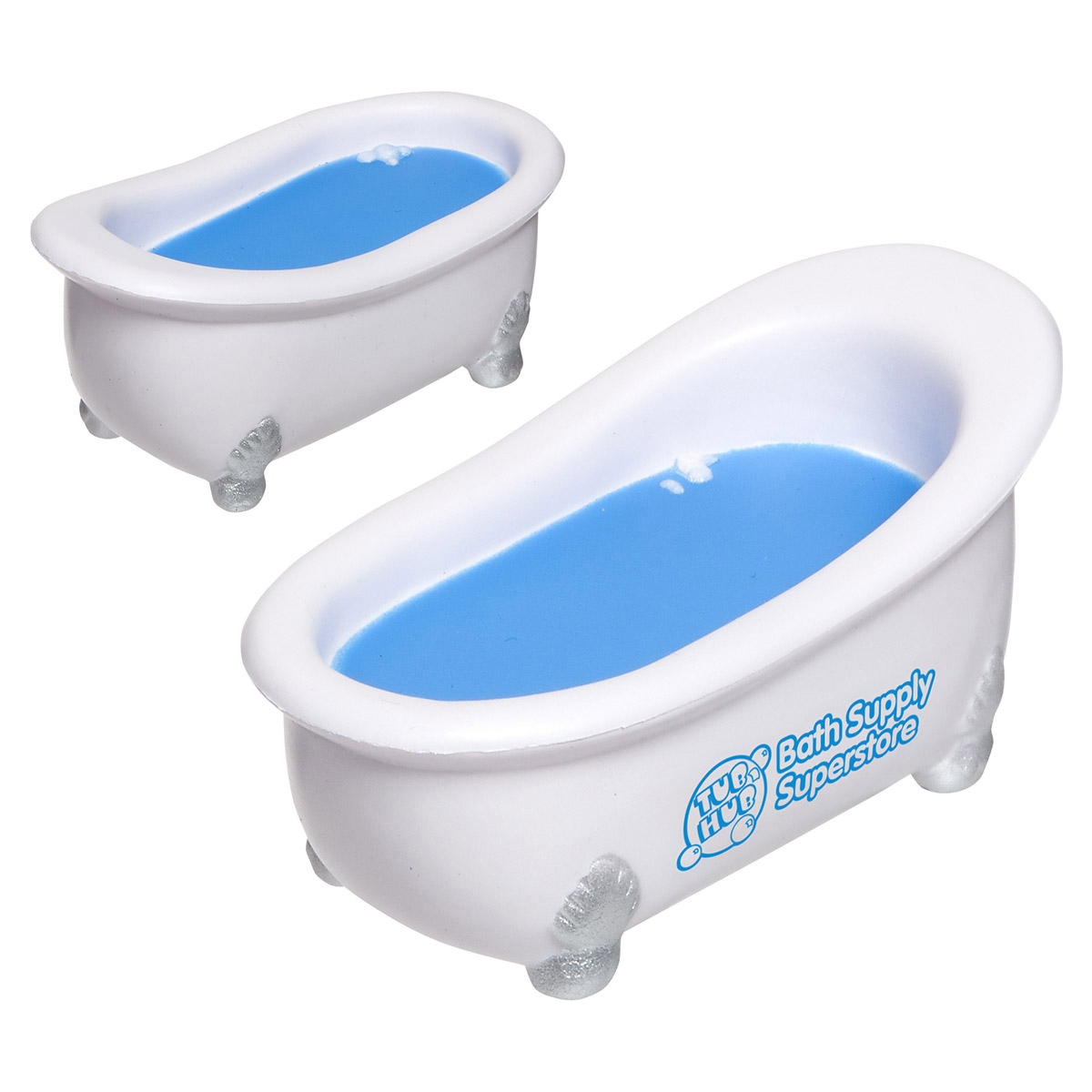 Bathtub Shaped Stress Reliever, soft squeezable bathtub design in a compact size for stress relief and desk use
