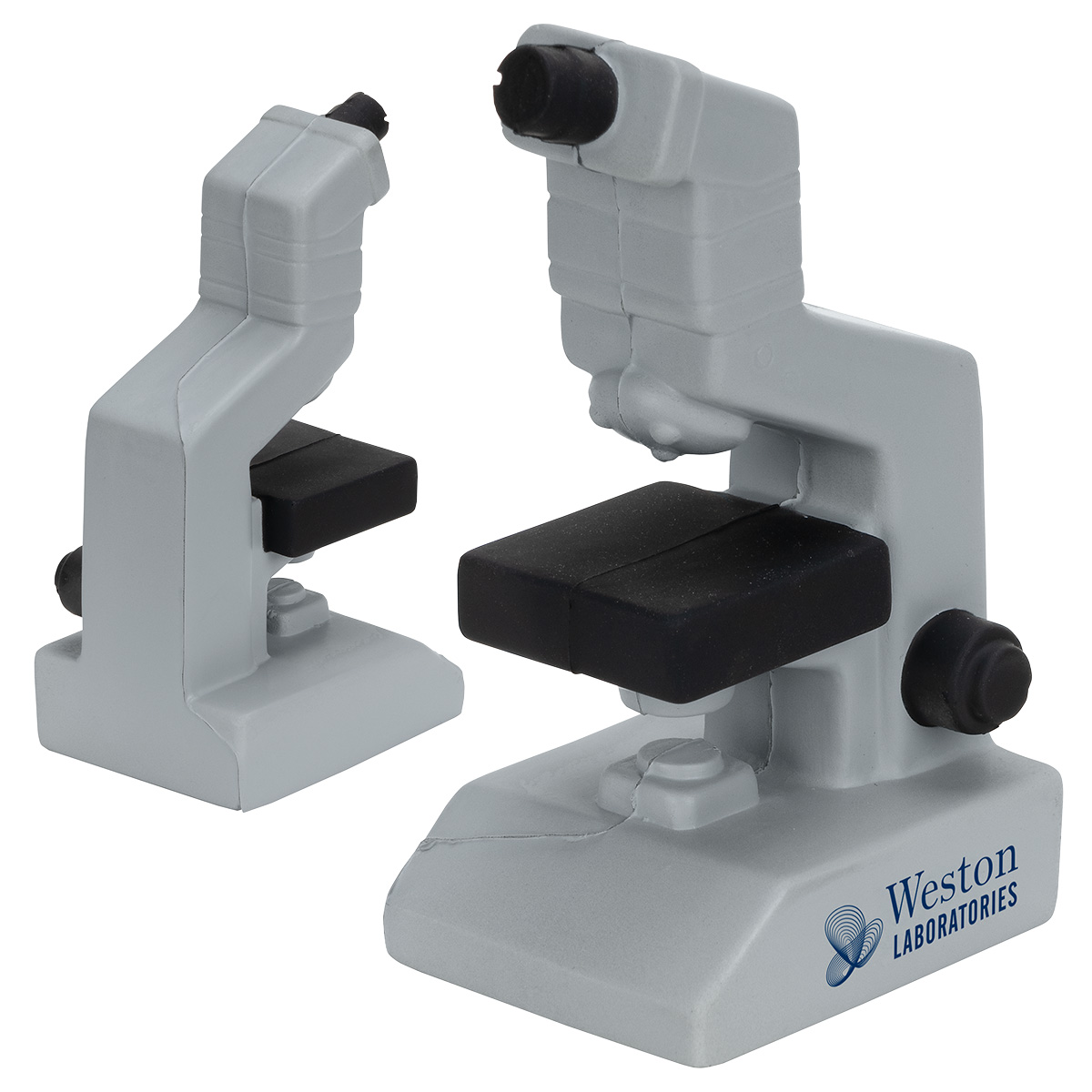 Microscope Shaped Stress Reliever with a soft, squeezable design in a laboratory-inspired microscope shape, ideal for relieving stress on a desk or as a science-themed promotional giveaway.