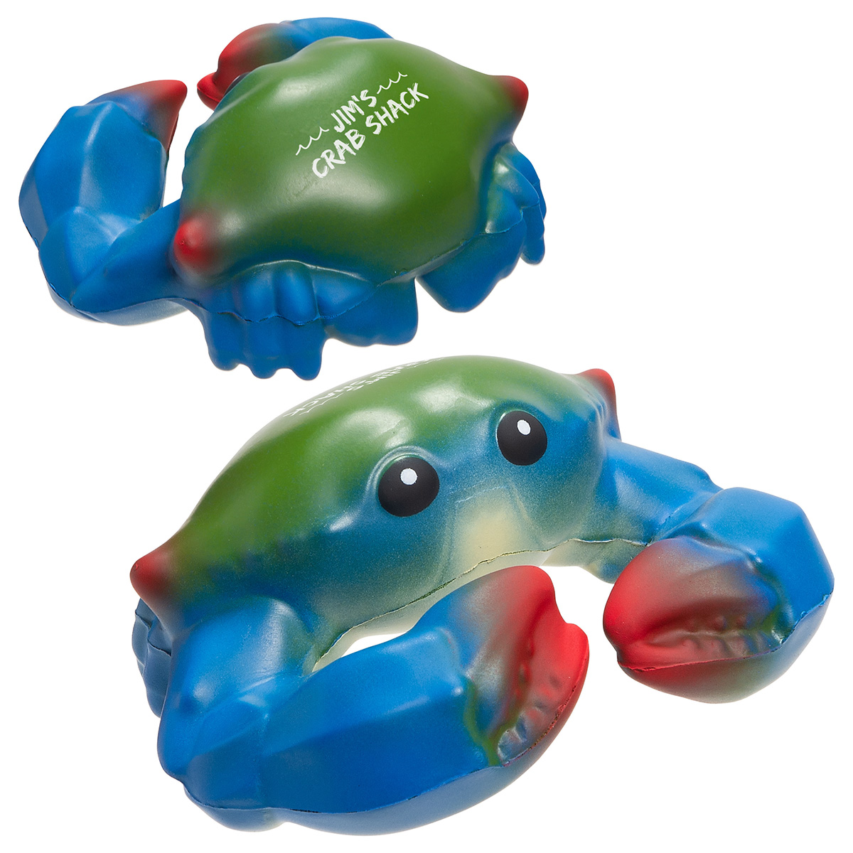 Blue Crab Stress Reliever featuring a detailed crab-shaped polyurethane design.