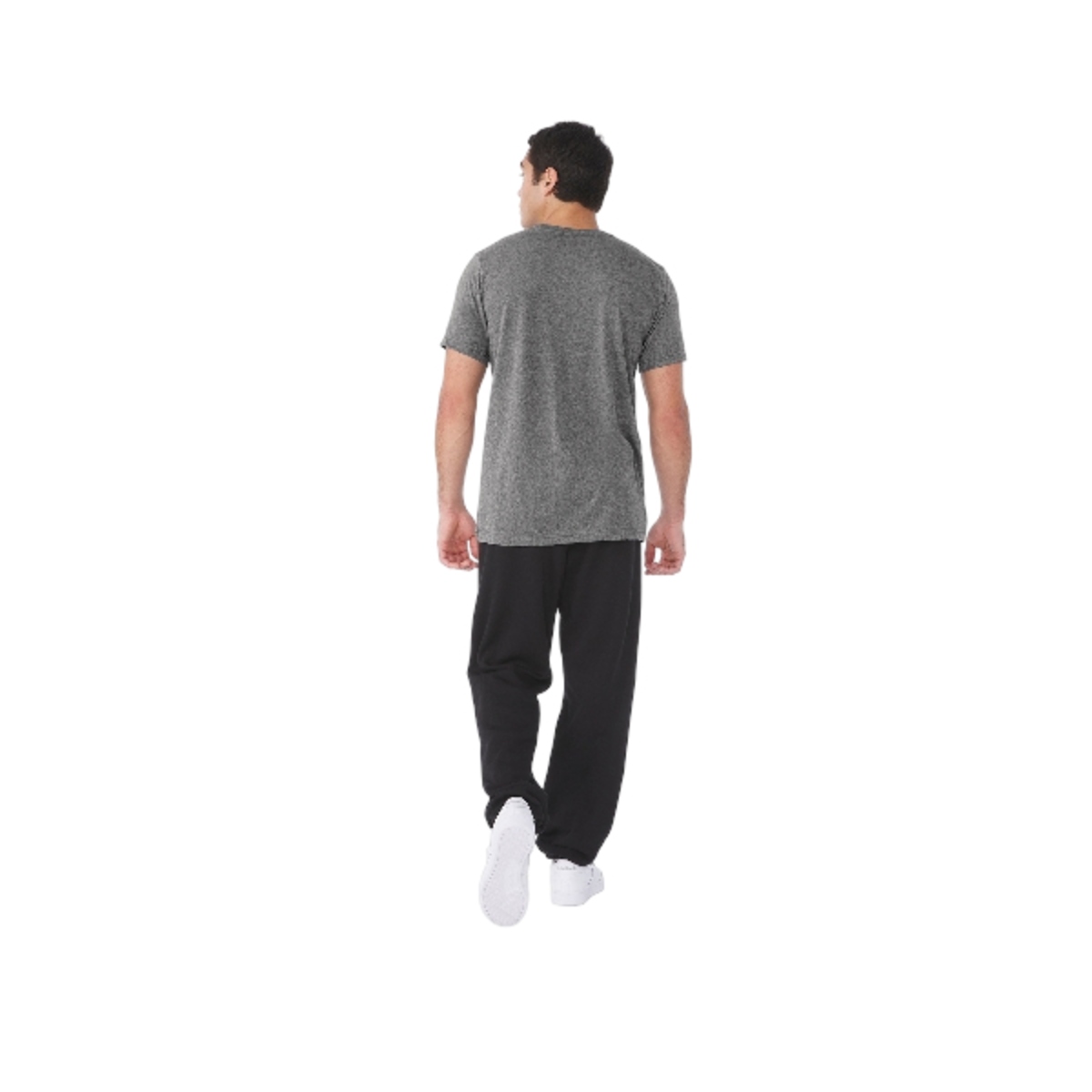 Retail-fit tee with a lightweight tri-blend construction, side-seamed design, and comfortable tear-away label.