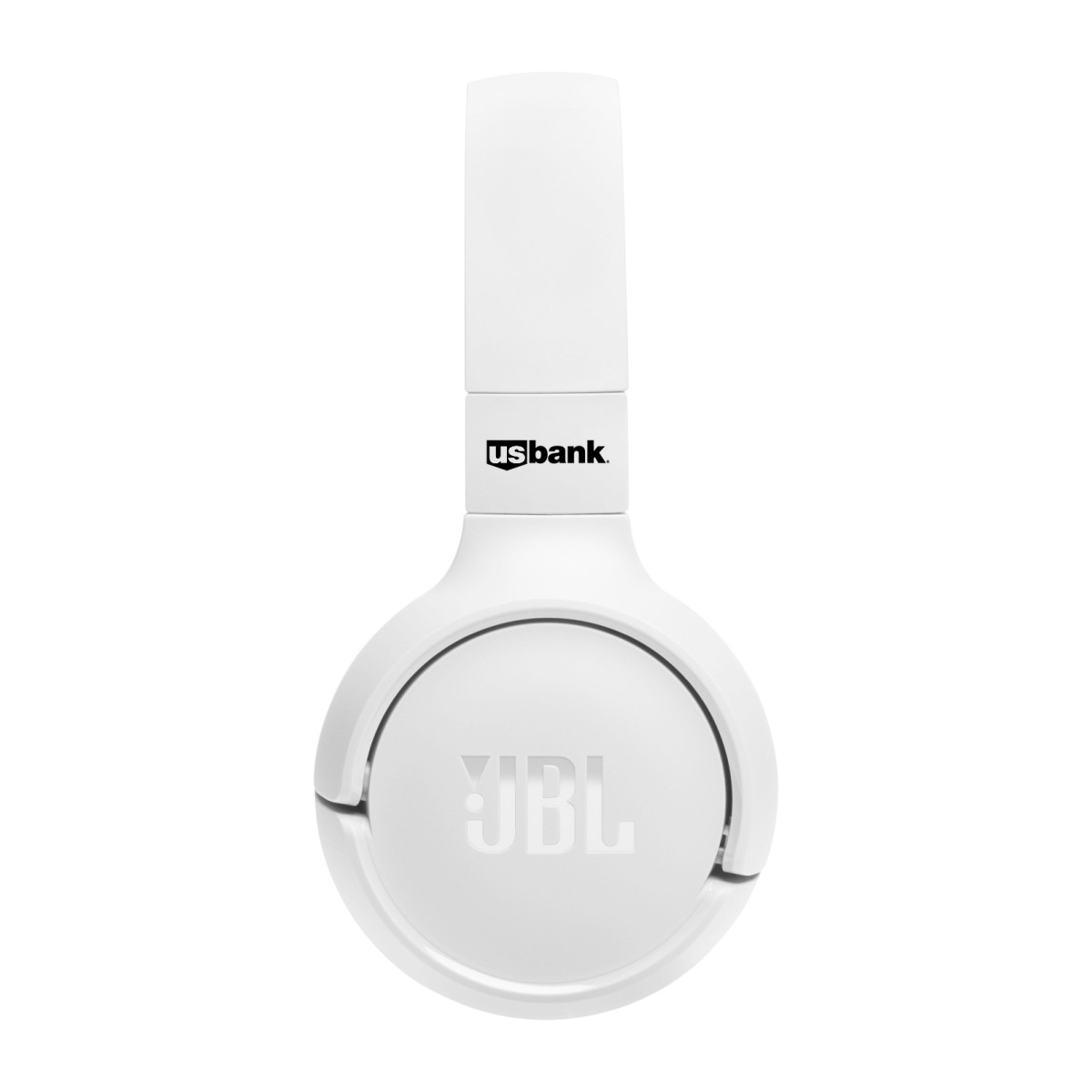White JBL Tune 520BT Wireless On-Ear Headphones in black, featuring cushioned earcups, a padded adjustable headband, built-in earcup controls, and a lightweight foldable design for wireless music listening and calls.
