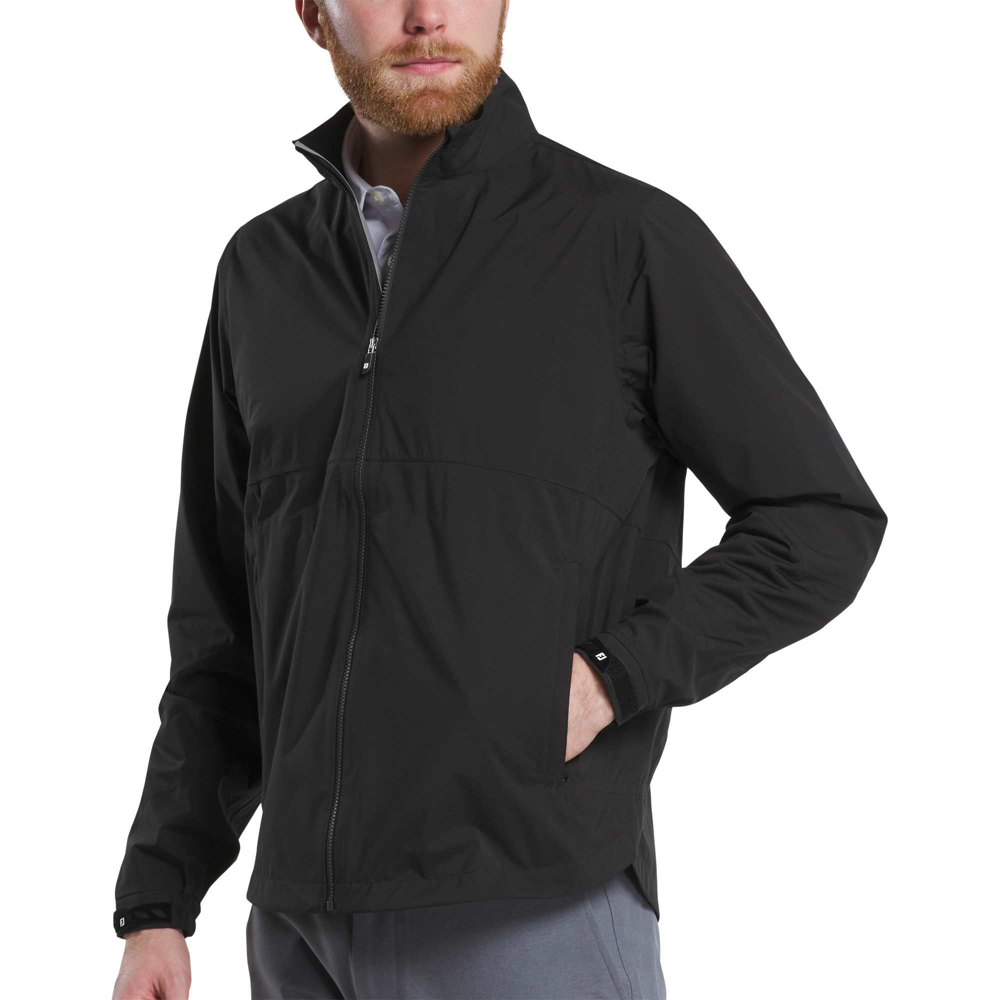 Black FootJoy® Women’s Performance Quarter-Zip Pullover in a streamlined solid color, featuring a lightweight stretch polyester-spandex fabric, quarter-zip front, long sleeves, and a polished athletic fit designed for golf, layering, travel, and everyday wear.