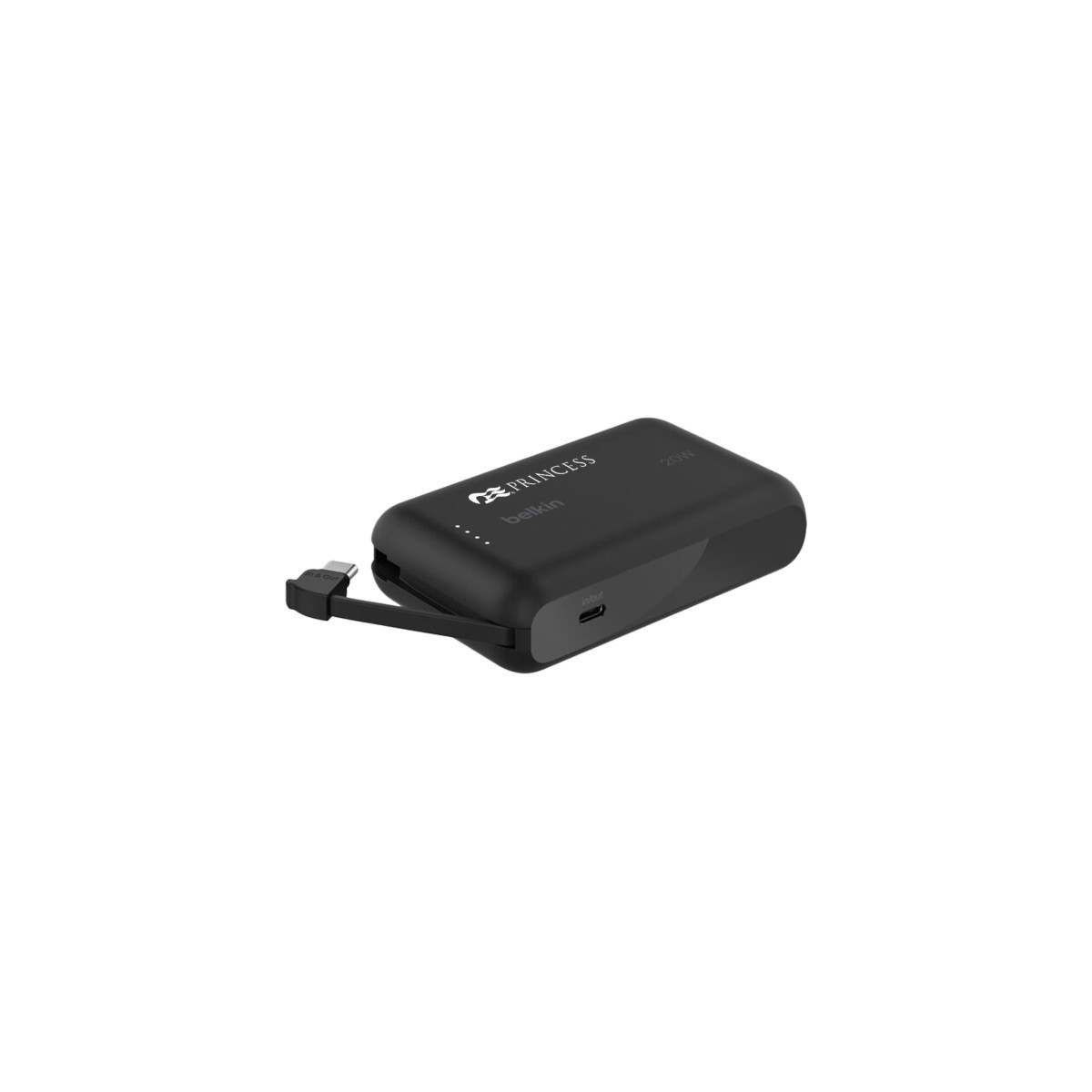 Black Thule Power Traveler Set featuring a black travel organizer case with a 3-in-1 magnetic folding wireless charger and 10K power bank with integrated cable, designed for portable device charging while traveling.