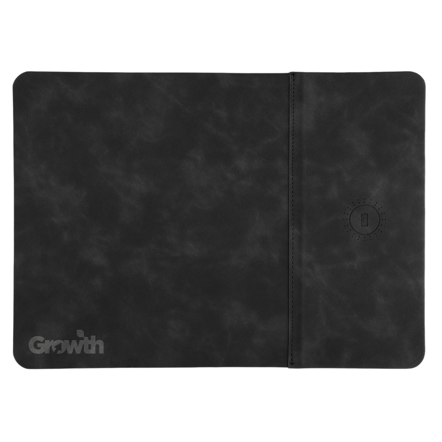 Black Nowire Pro Wireless Mousepad, a full-size black PU mousepad with a smooth soft-touch surface and integrated up to 15W wireless charging area for a clean, cable-free workspace.