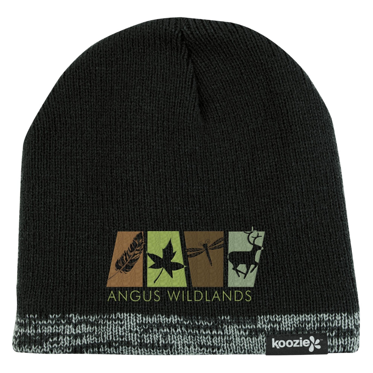 Lightweight acrylic knit beanie with a double-layer fleece lining, durable stretch fit, shrink-resistant construction, and machine-washable design.