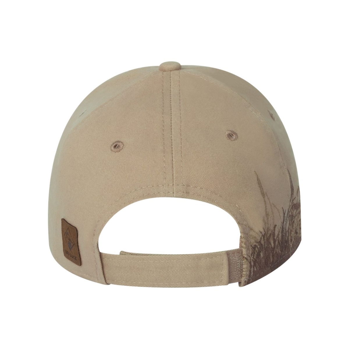 Cotton brushed chino twill cap with a structured six-panel design, low-profile crown, curved bill, and adjustable hook-and-loop closure.