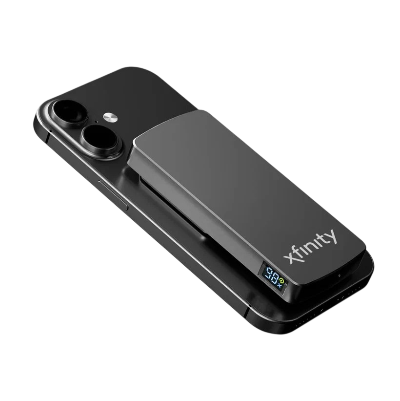 Apollo + Mach 6 Power Set featuring a sleek aluminum 5,000 mAh wireless power bank with digital capacity display and a durable zinc-alloy, nylon-braided multi-connector charging cable, designed for portable device charging and connectivity.