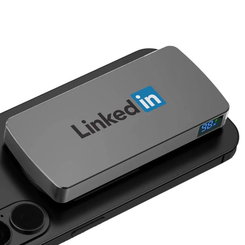 Apollo + Mach 6 Power Set featuring a sleek aluminum 5,000 mAh wireless power bank with digital capacity display and a durable zinc-alloy, nylon-braided multi-connector charging cable, designed for portable device charging and connectivity.
