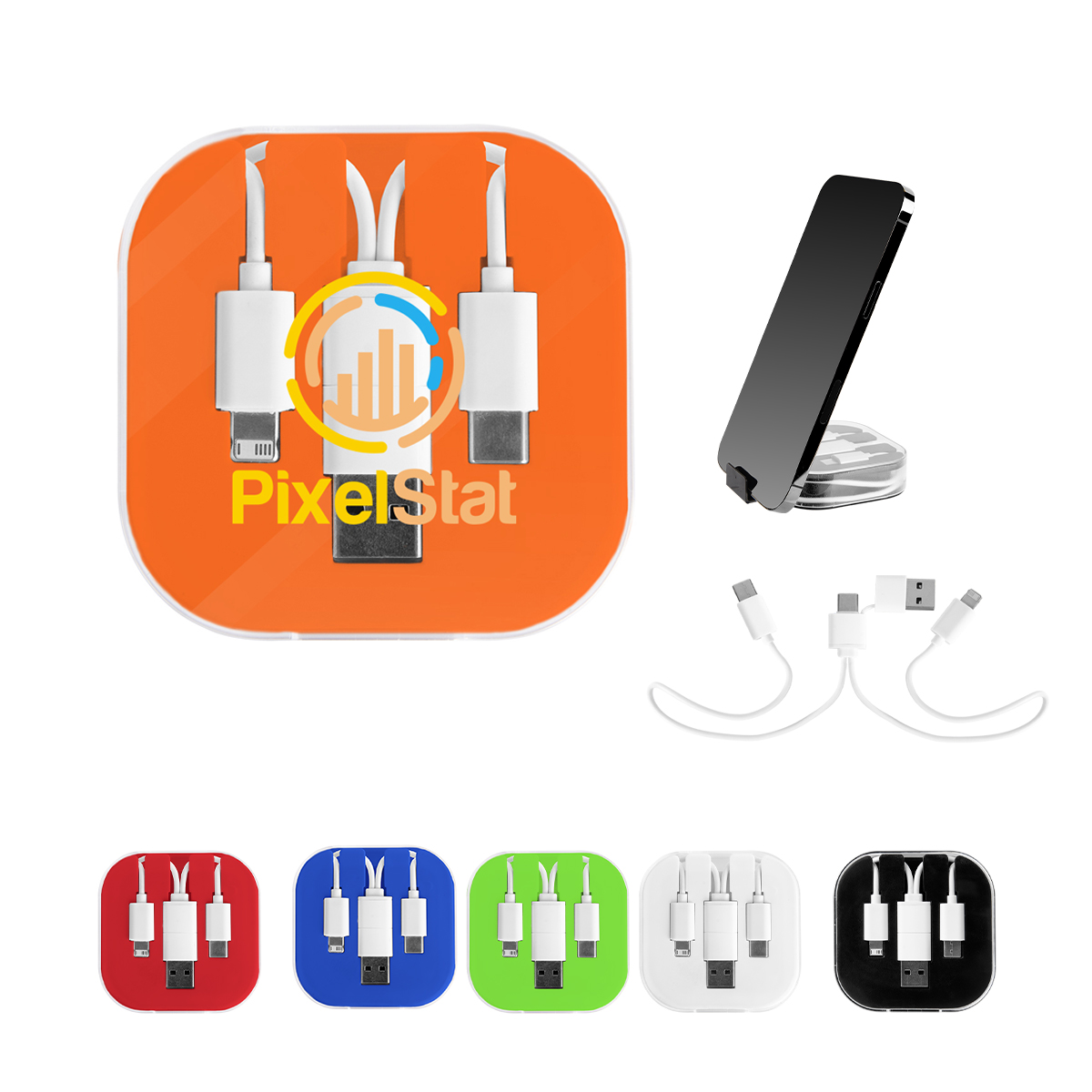 3-In-1 Charge Cable With Phone Stand Product Image