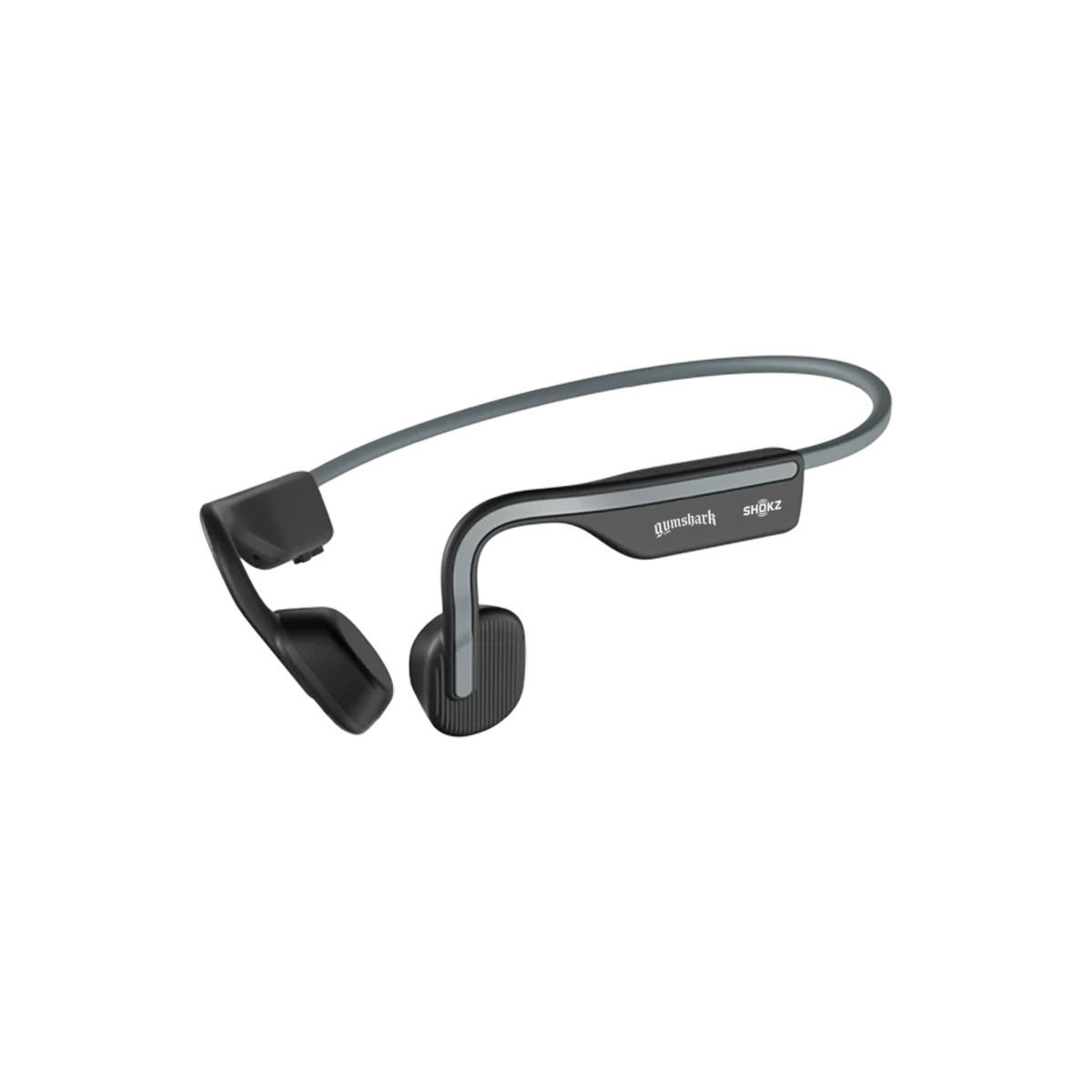 The Ultimate Workout Set featuring black Shokz OpenMove Bluetooth bone-conduction headphones and a 20-ounce Promixx Pro electric shaker bottle, designed for hands-free audio and convenient hydration during workouts.