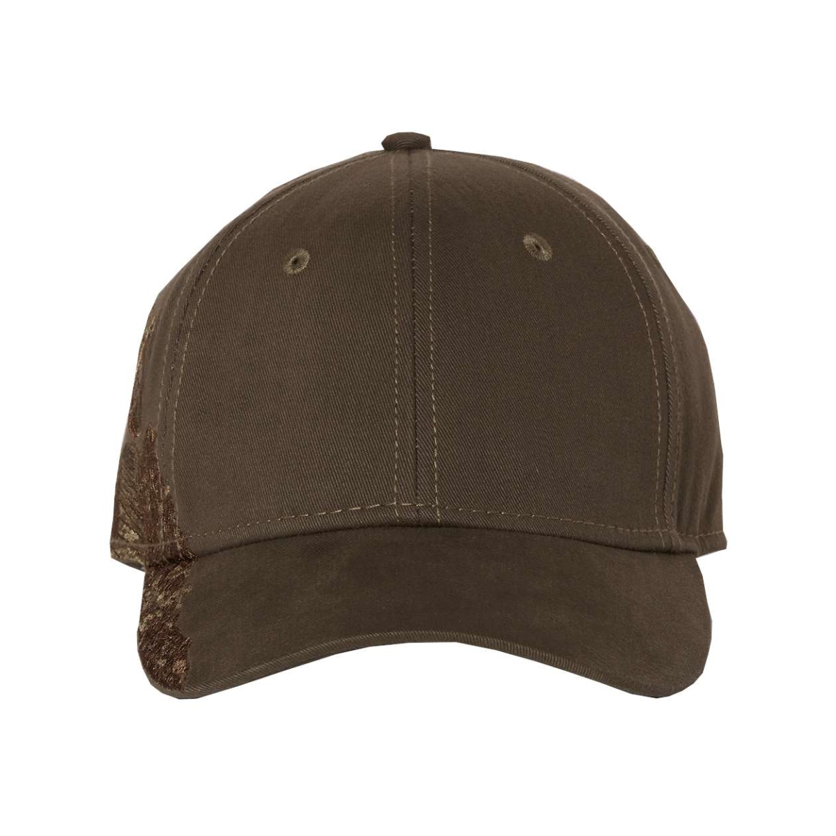 Brushed chino twill cap with a structured six-panel, low-profile design, slightly curved bill, modern fit, and adjustable hook-and-loop closure.