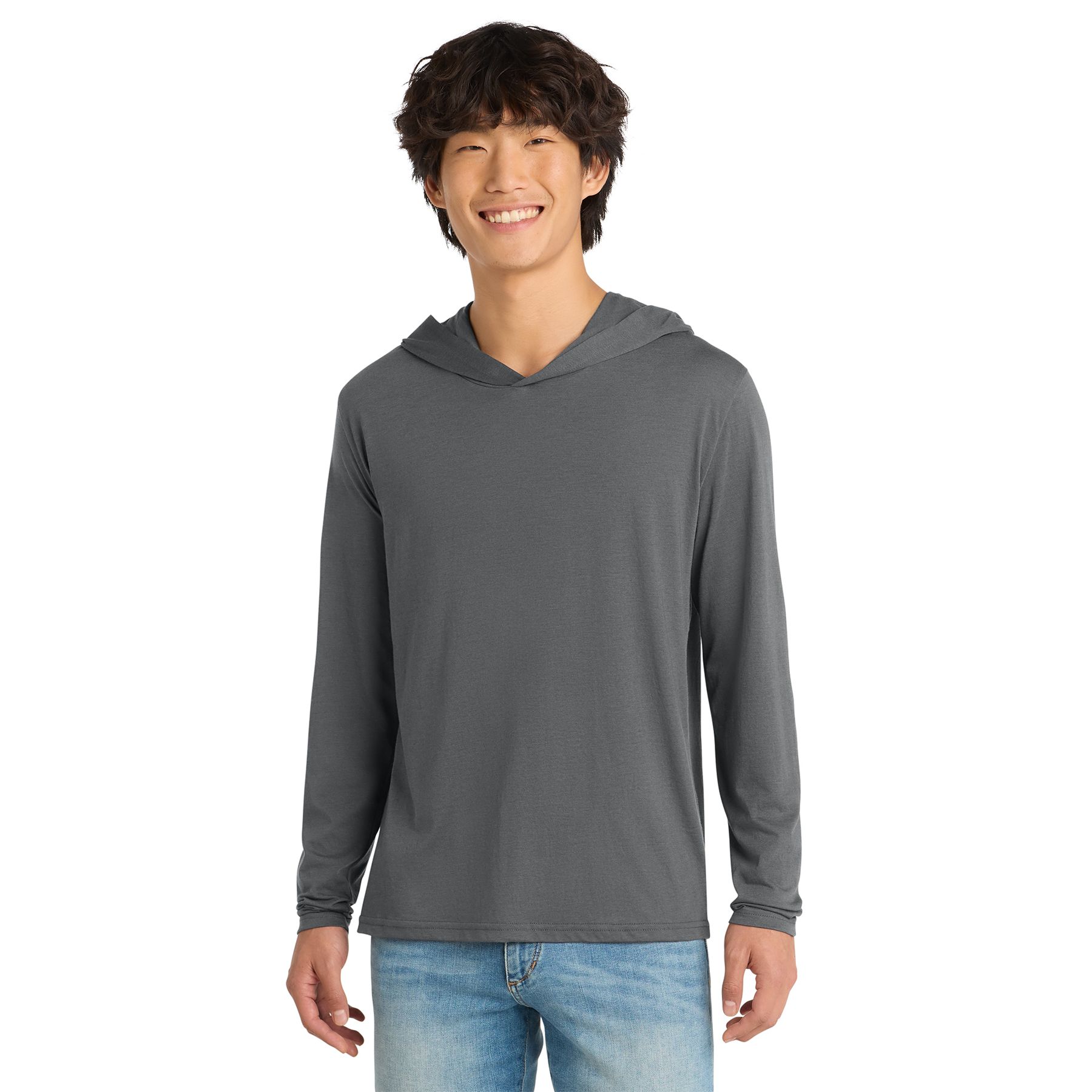 White Jerzees NuBlend® quarter-zip cadet collar sweatshirt featuring pill-resistant fleece, a covered zipper, rib knit cuffs and waistband, and a classic pullover design.
