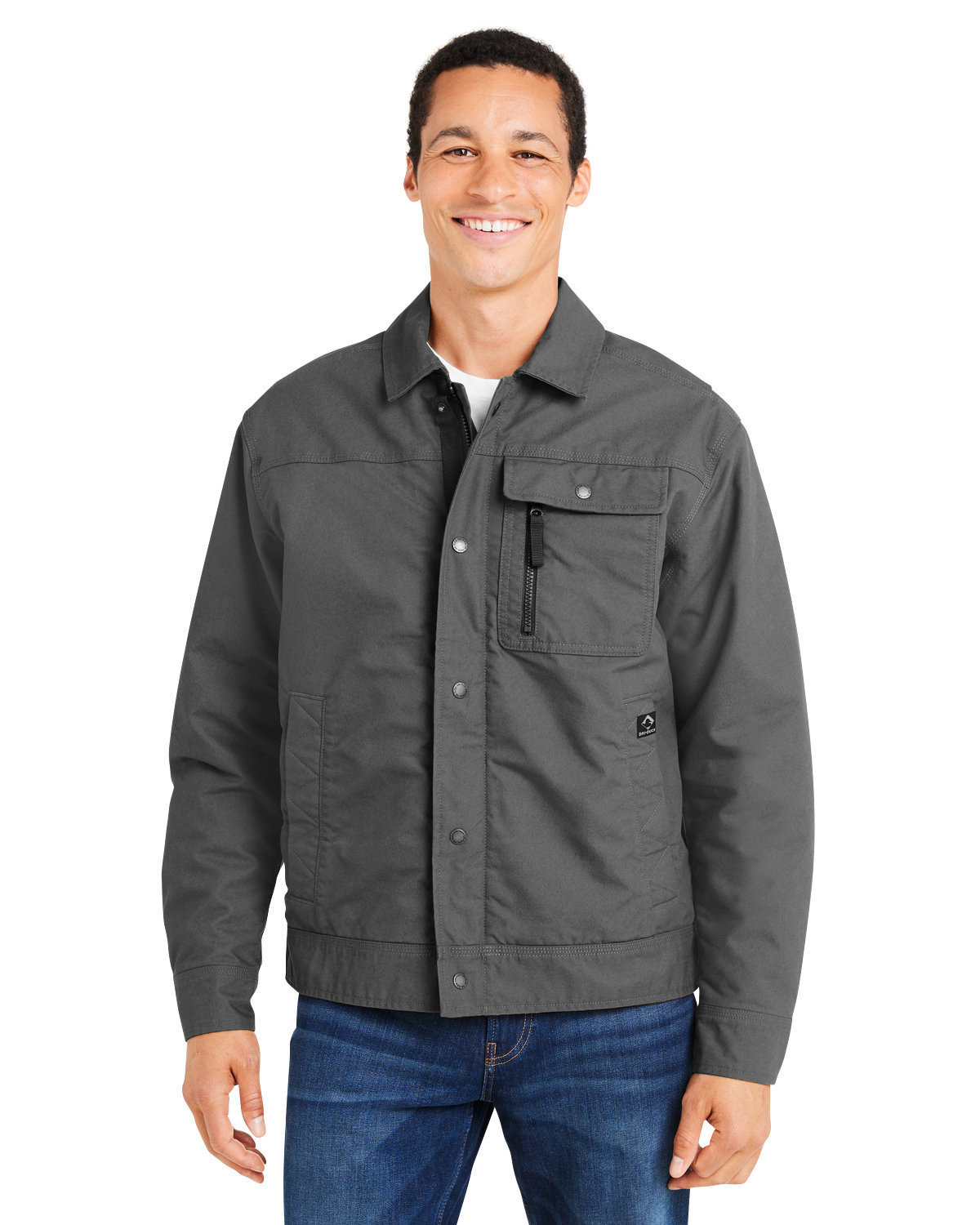 Washed canvas jacket with 3M™ Thinsulate™ insulation, quilted lining, water-resistant finish, articulated elbows, gussets, and multiple secure pockets.