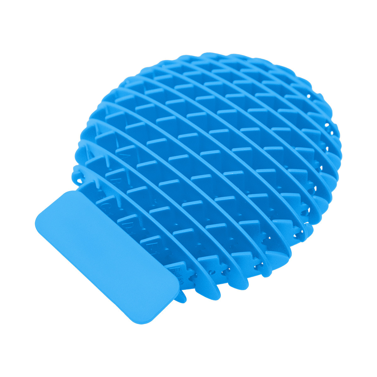Light blue flexible plastic sensory worm toy designed to squeeze, stretch, and twist for tactile stimulation and stress relief.