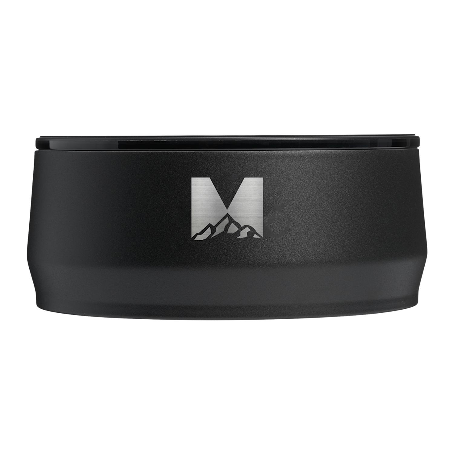Black Stanley 24 oz pet bowl made from 18/8 recycled stainless steel with double-wall insulation, tapered design, splash-resistant lid, and non-slip feeding base.
