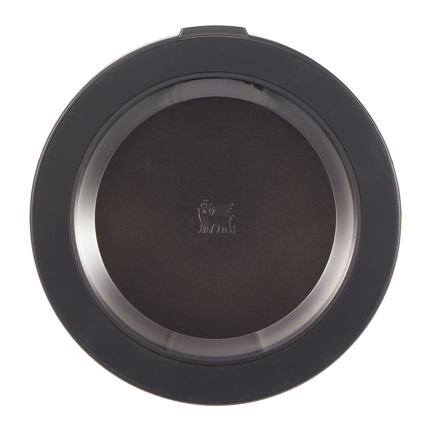 Black Stanley 24 oz pet bowl made from 18/8 recycled stainless steel with double-wall insulation, tapered design, splash-resistant lid, and non-slip feeding base.