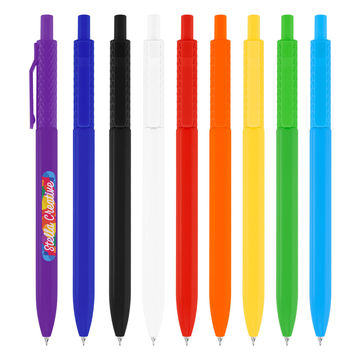 Novi rABS Gel Pen made from recycled ABS plastic, featuring a smooth plunger-action barrel and fine-point tip with black gel ink for precise everyday writing.
